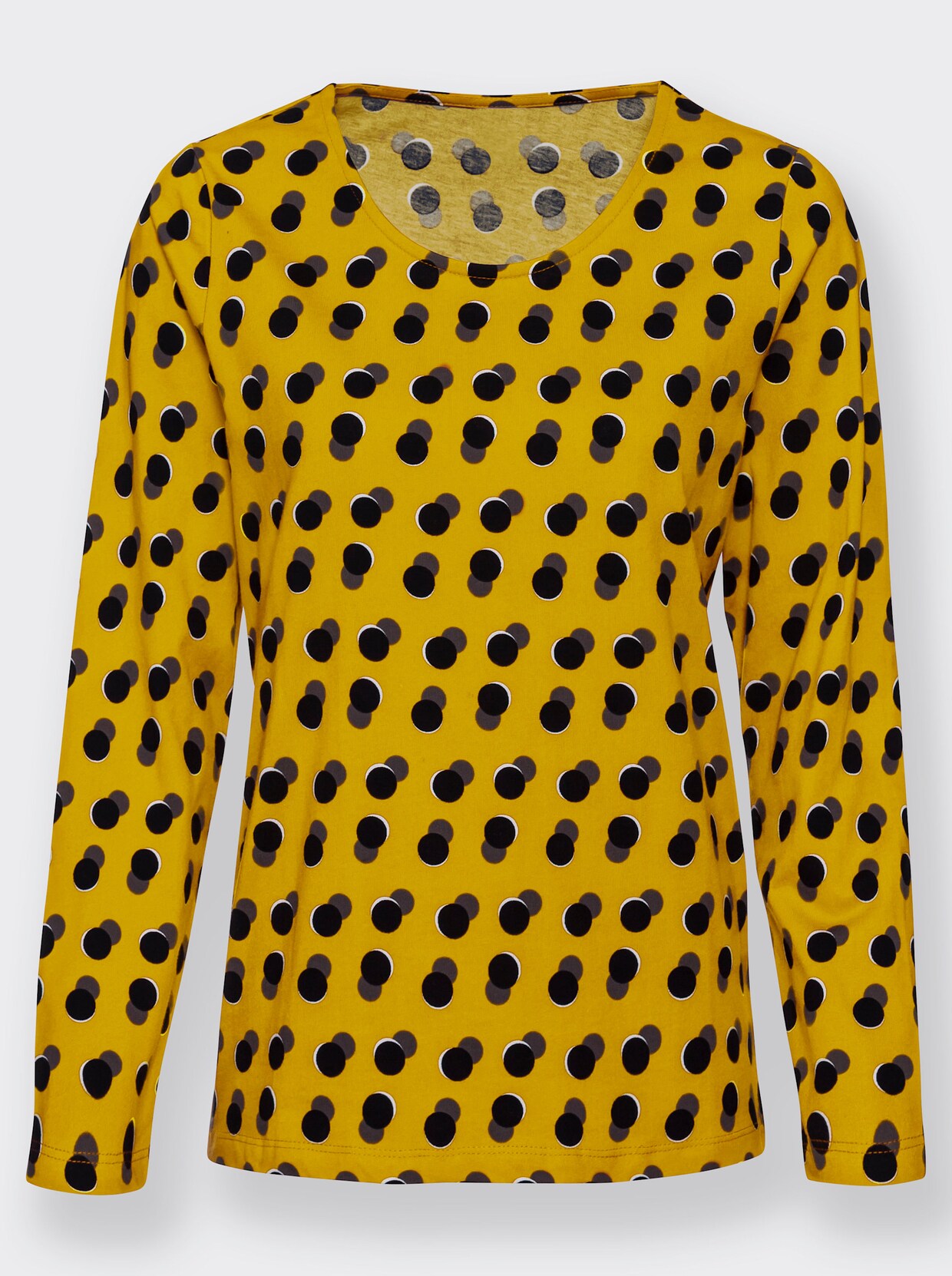 Print-Shirt - ocker-bedruckt