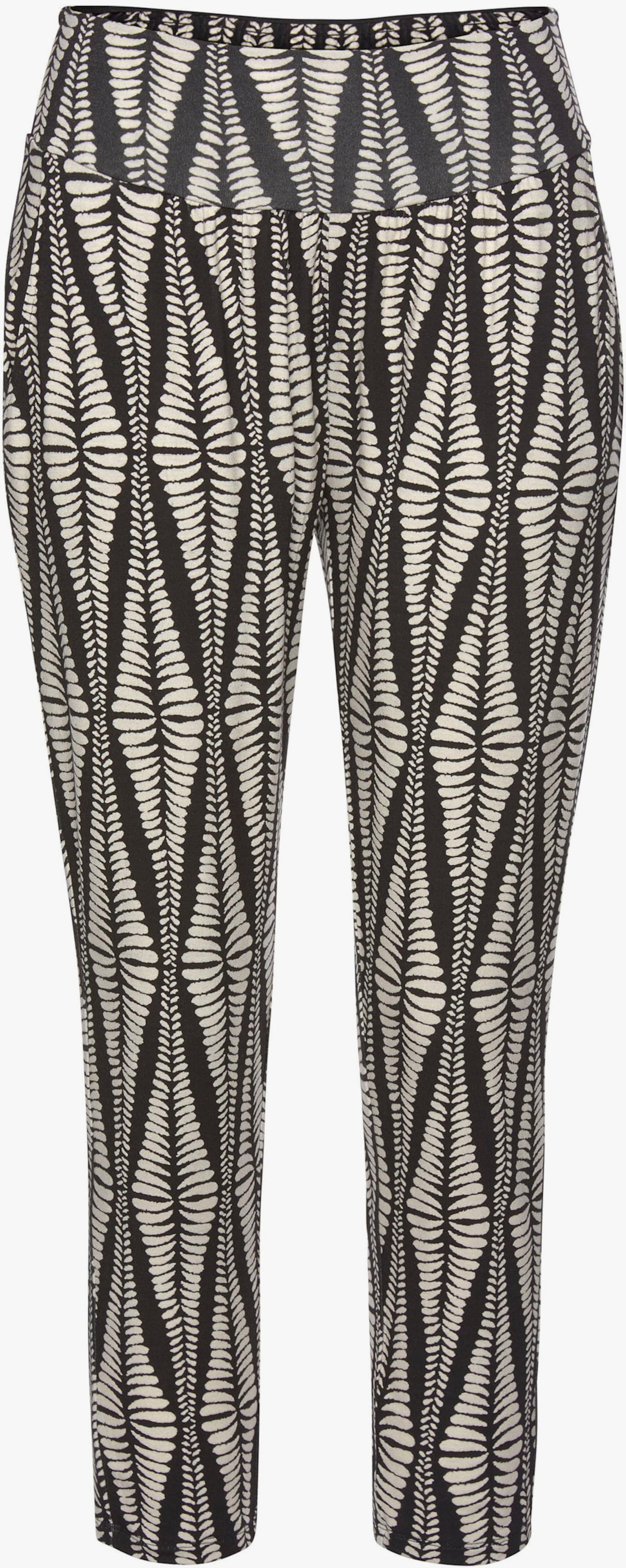 LASCANA Pantalon 7/8 - noir-sable imprimé