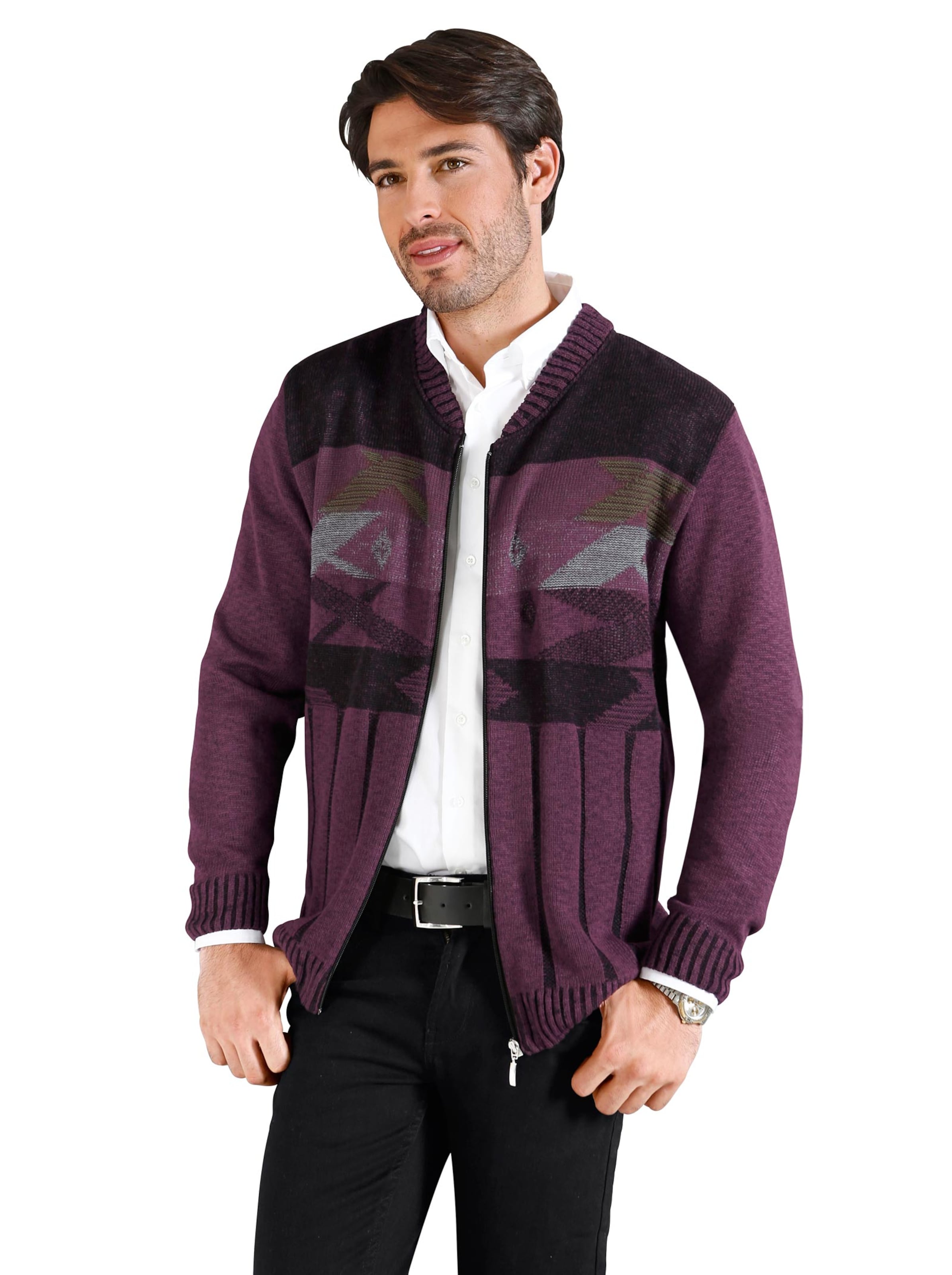 Strickjacke - bordeaux