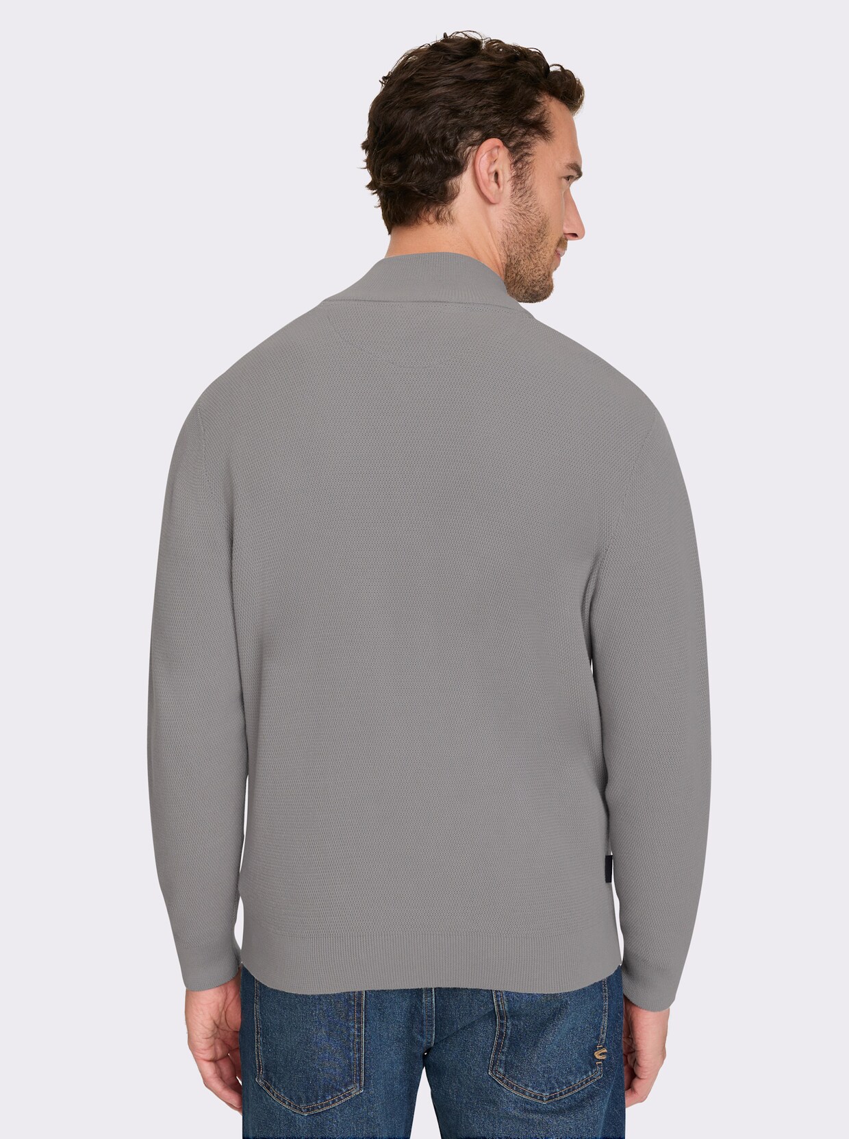 Marco Donati Shirtjacke - steingrau-marine
