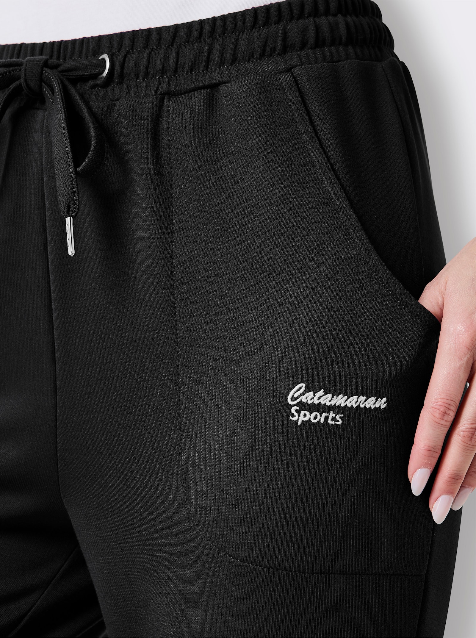 Catamaran Sports Freizeithose mit Aufschlag - schwarz