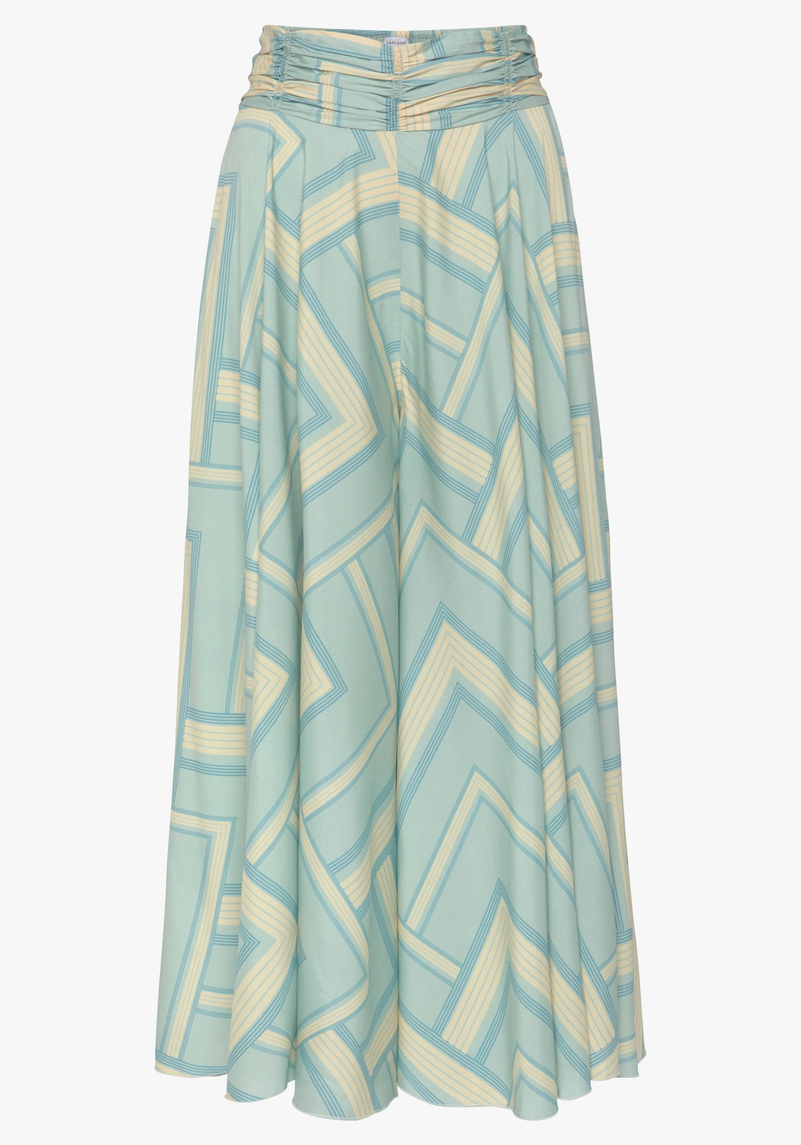 LASCANA Hosenrock - mint-gelb-blau bedruckt