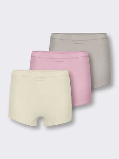 Panty im 3er-Pack - champagner + rosé + hellgrau