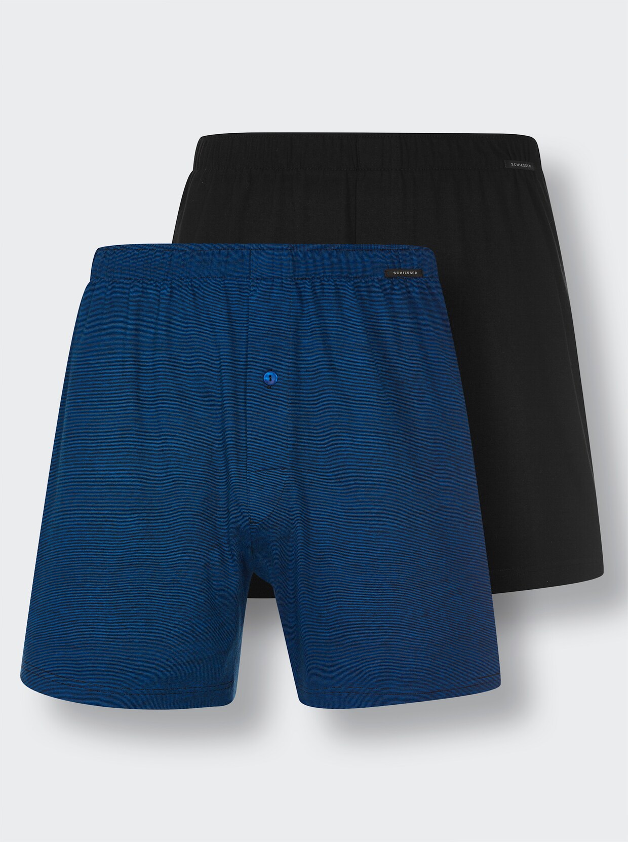 Schiesser Boxershorts - schwarz + blau