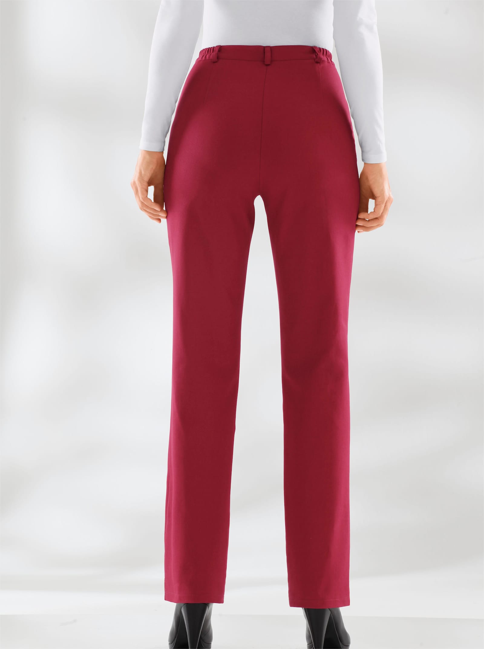 Jeans met stretch - wijnrood