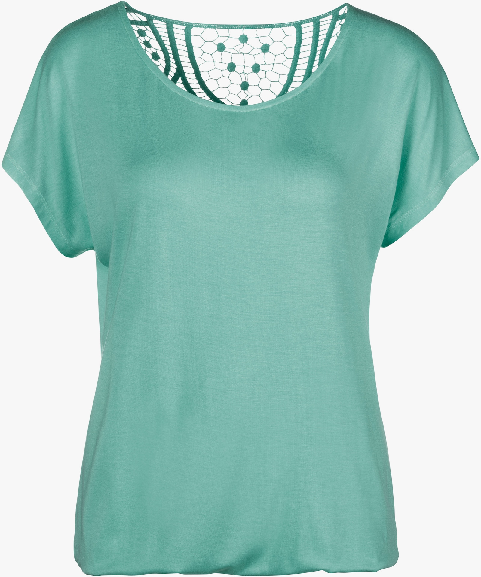 Vivance Kurzarmshirt - mint, creme