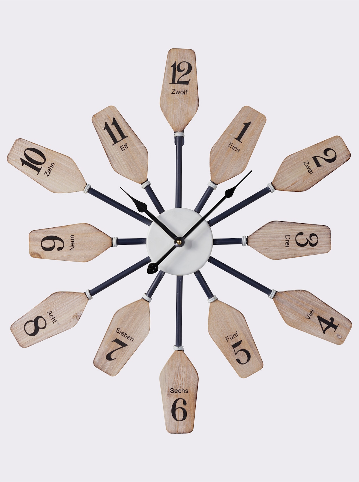 heine home Wanduhr - natur-schwarz