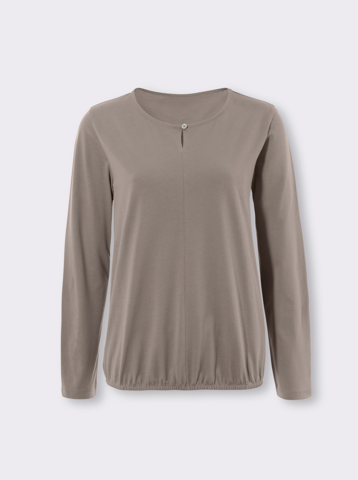 Shirt met lange mouwen - taupe