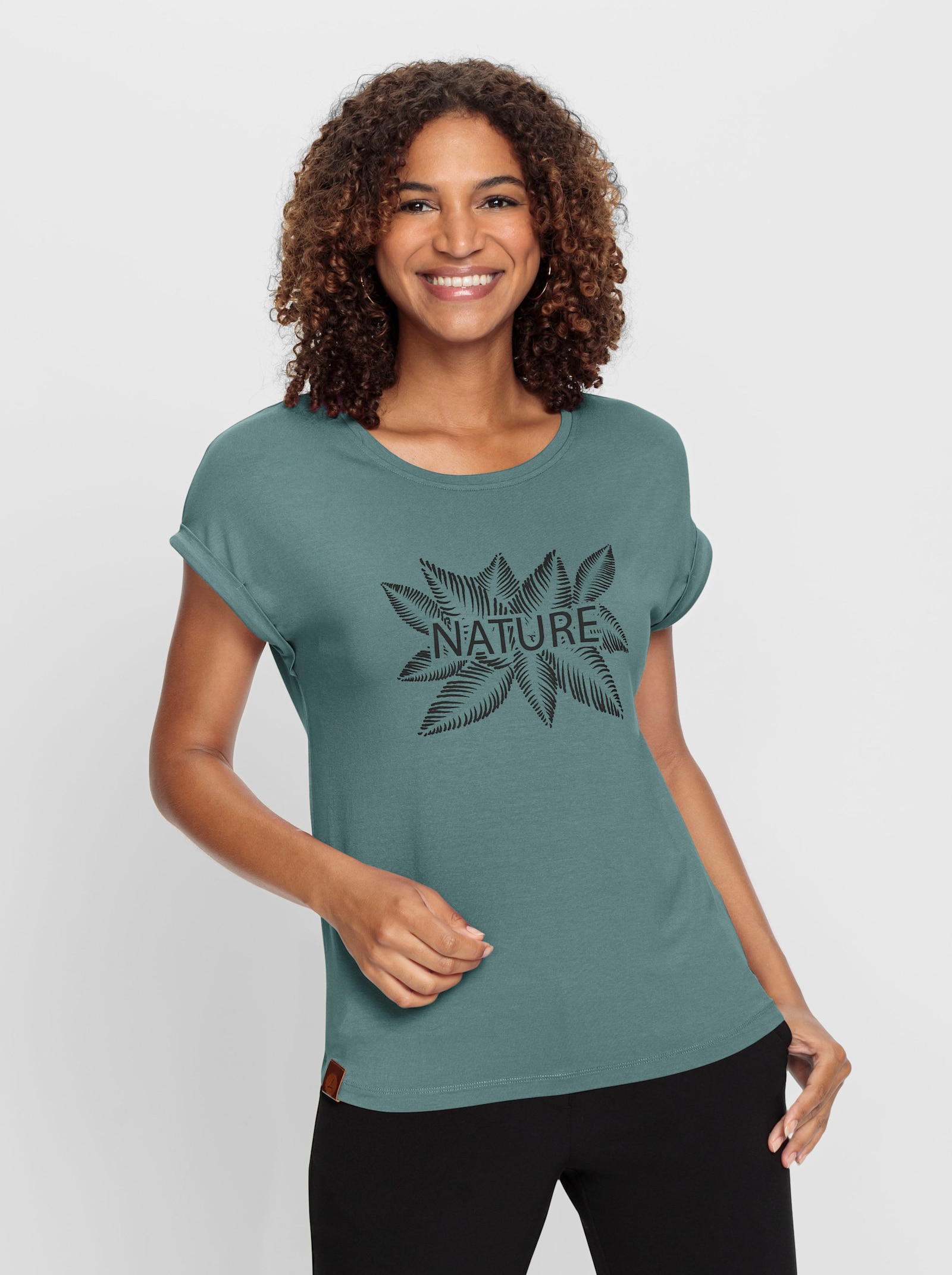 Shirt met kapmouwen - jade