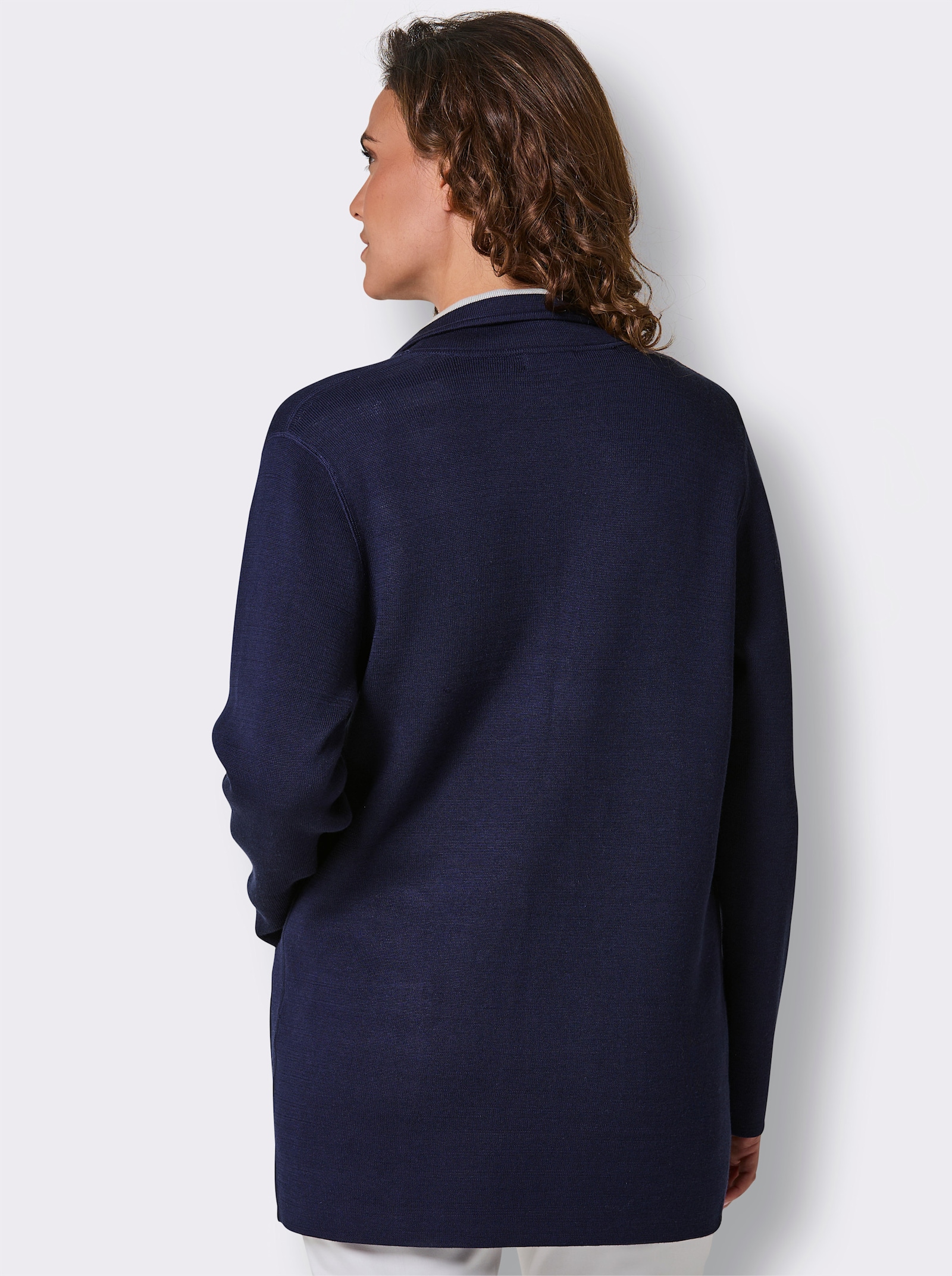 CREATION L PREMIUM Wendejacke im Marine-Stil - marine-weiß-geringelt