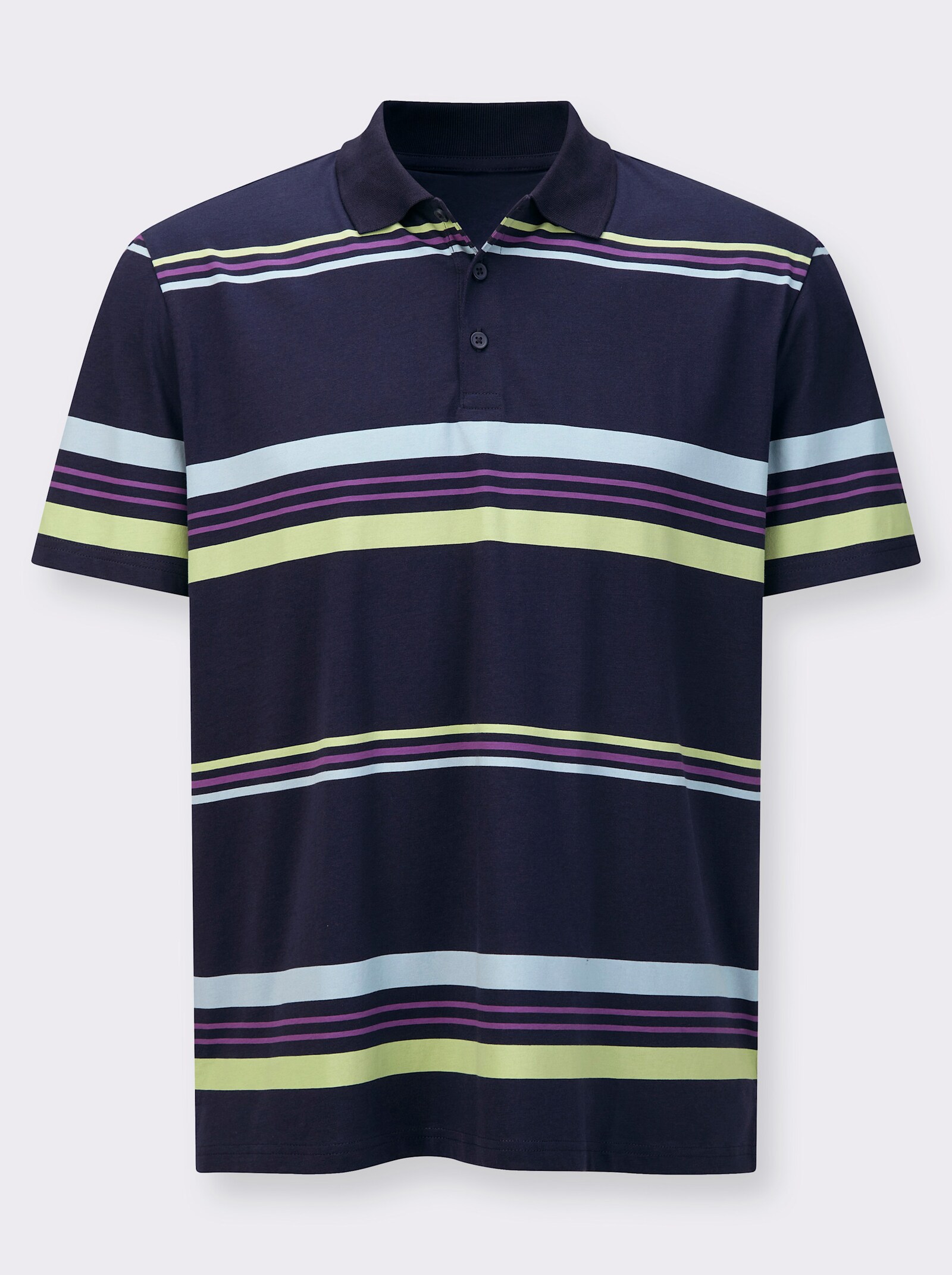 Poloshirt im Ringelmuster - marine-geringelt