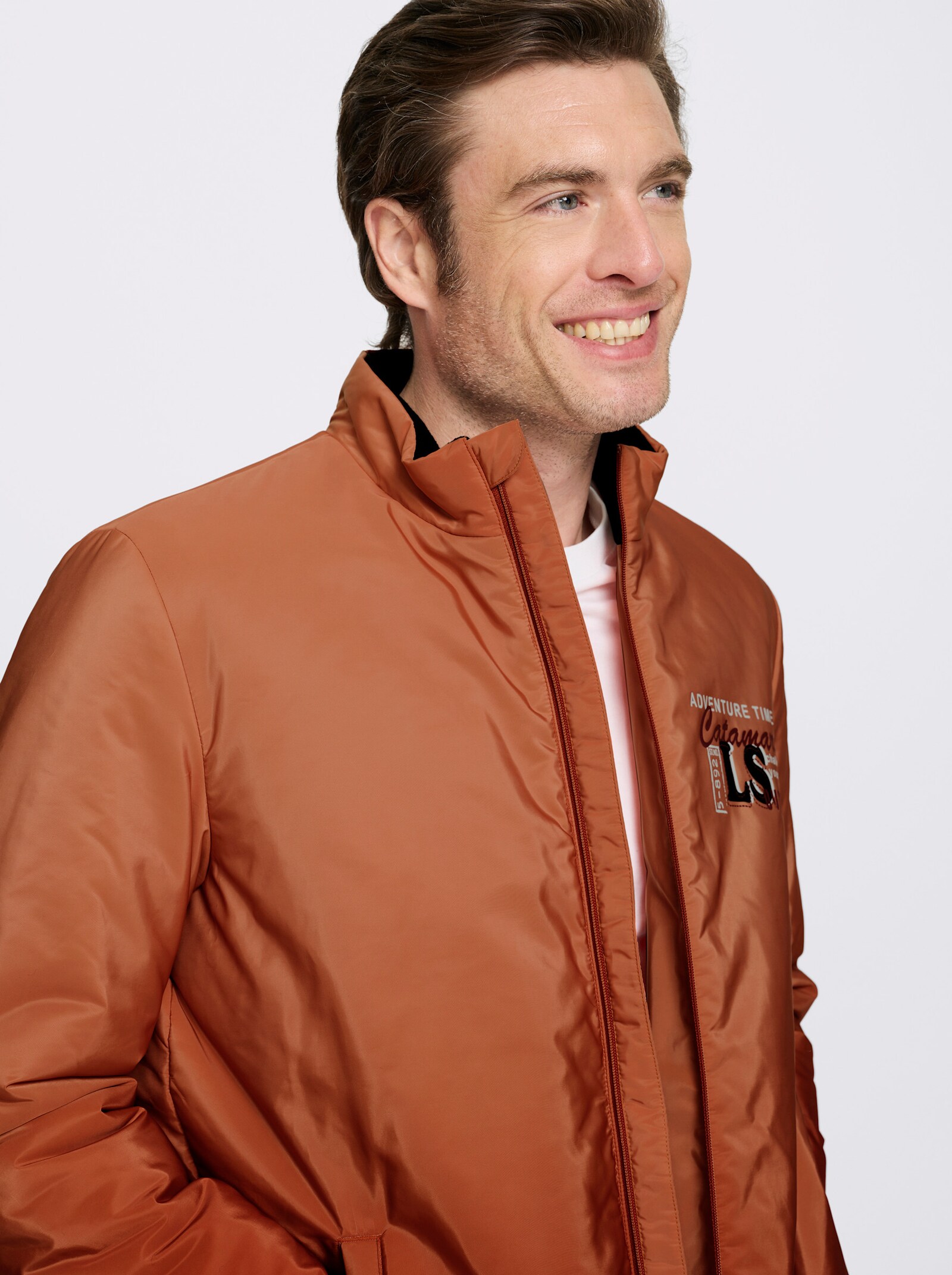 Catamaran Longjacke mit Farbverlauf, für kalte Tage - rostrot