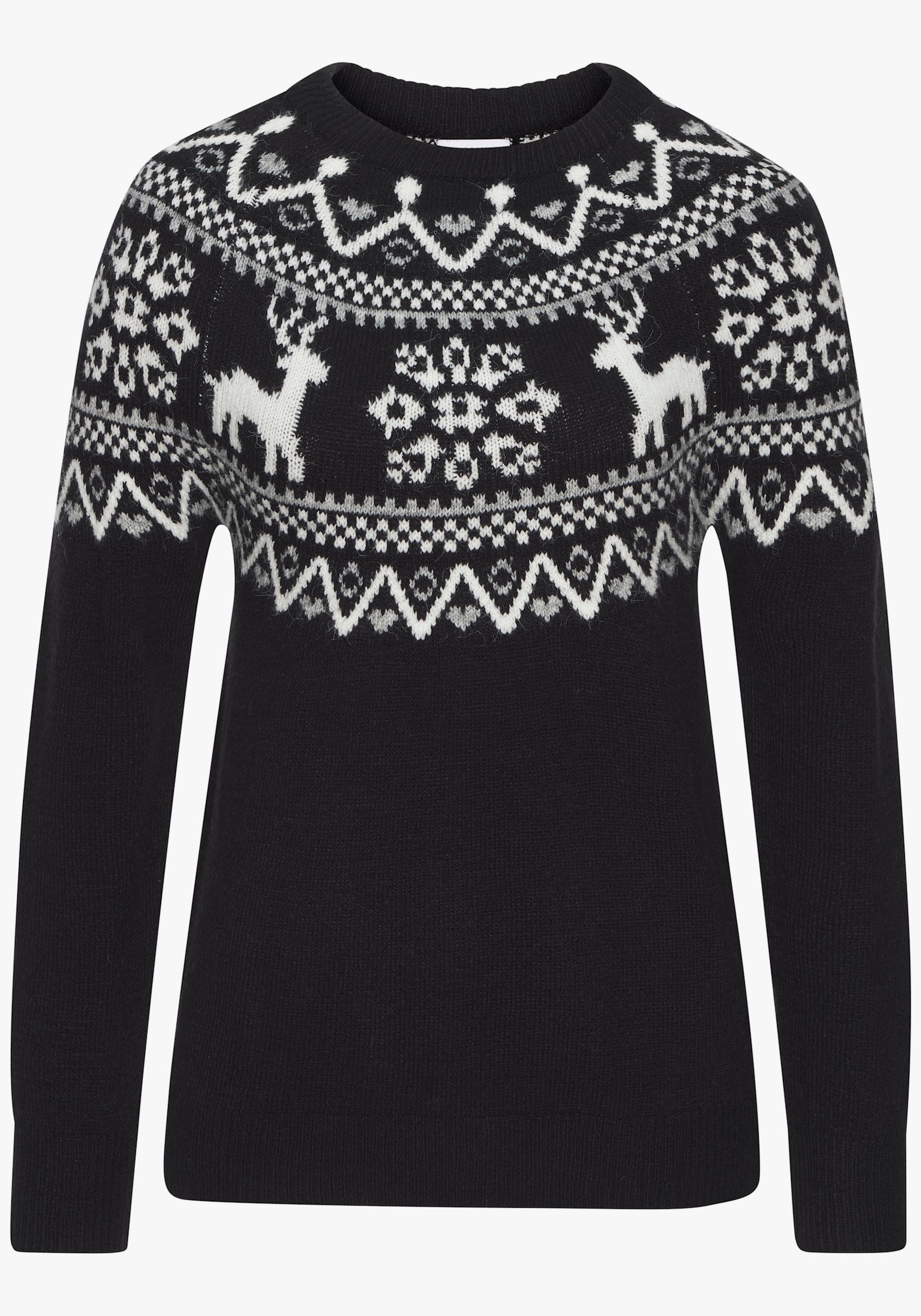 LASCANA Norwegerpullover - schwarz