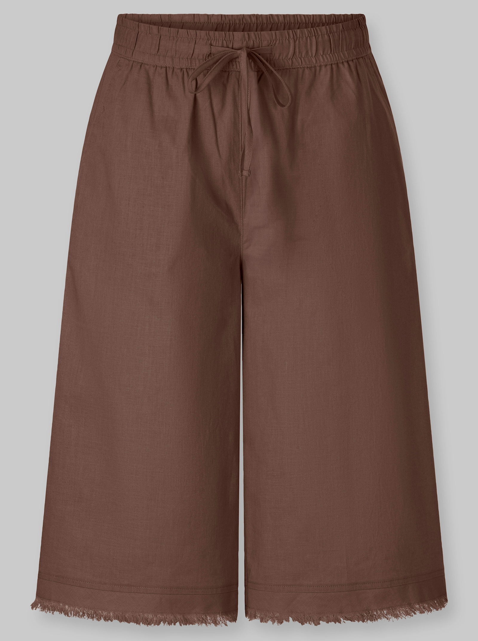 heine Shorts mit Fransen - schoko