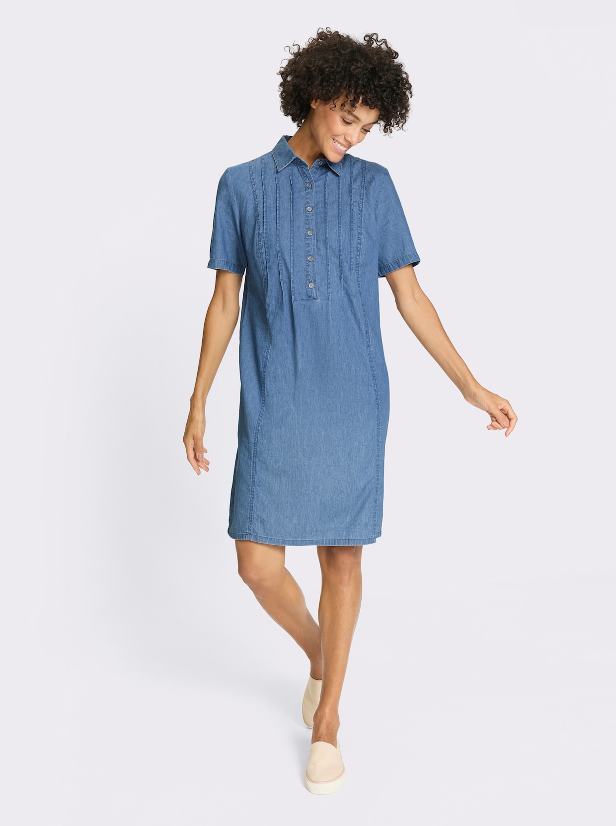 Jeanskleid - blue-bleached