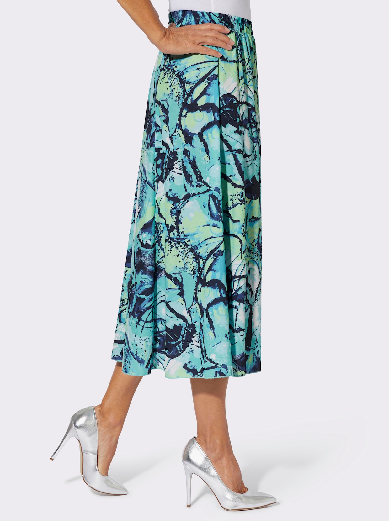 Schlupfrock im Print-Dessin - ozean-marine-bedruckt