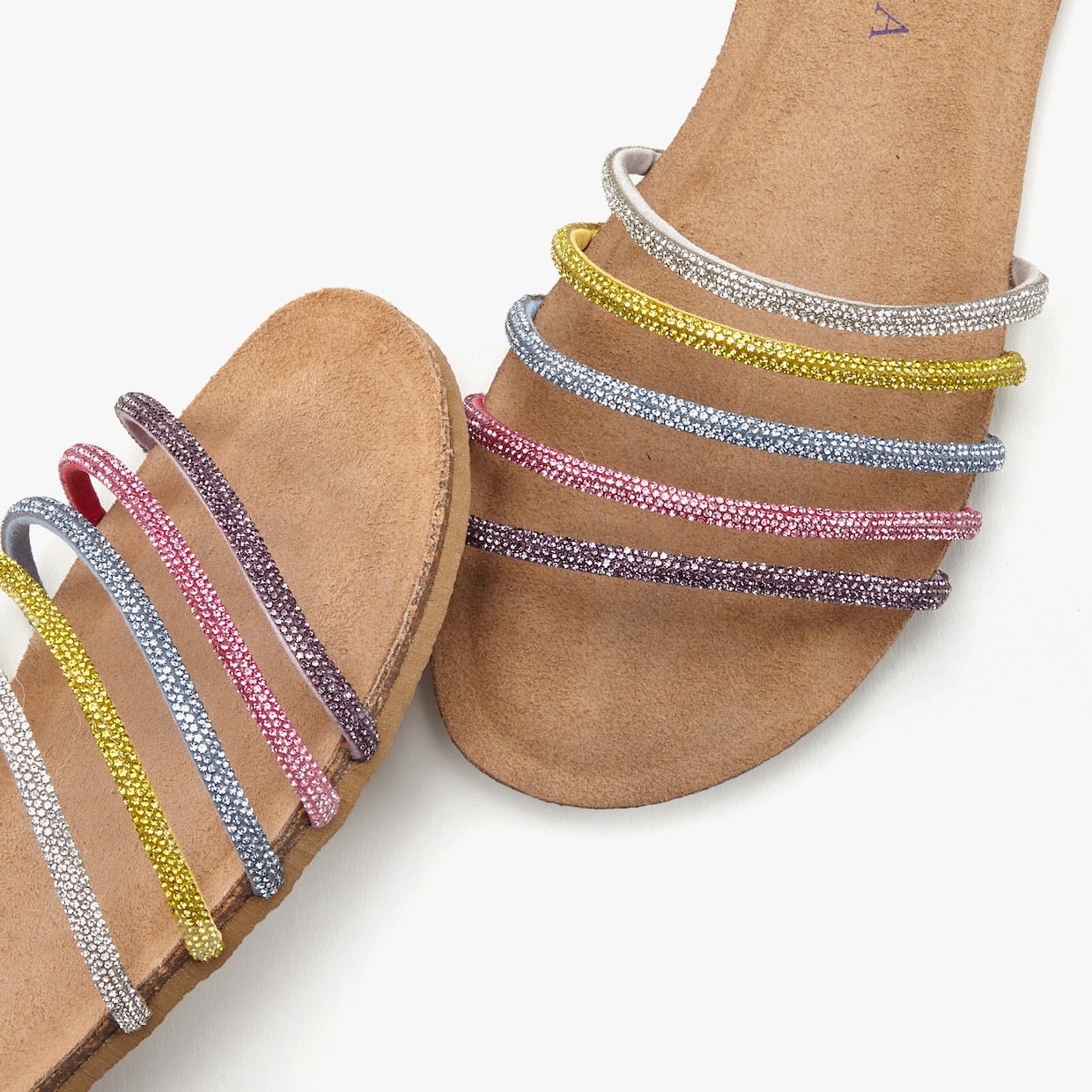 LASCANA Mules - couleur argent-multicolore
