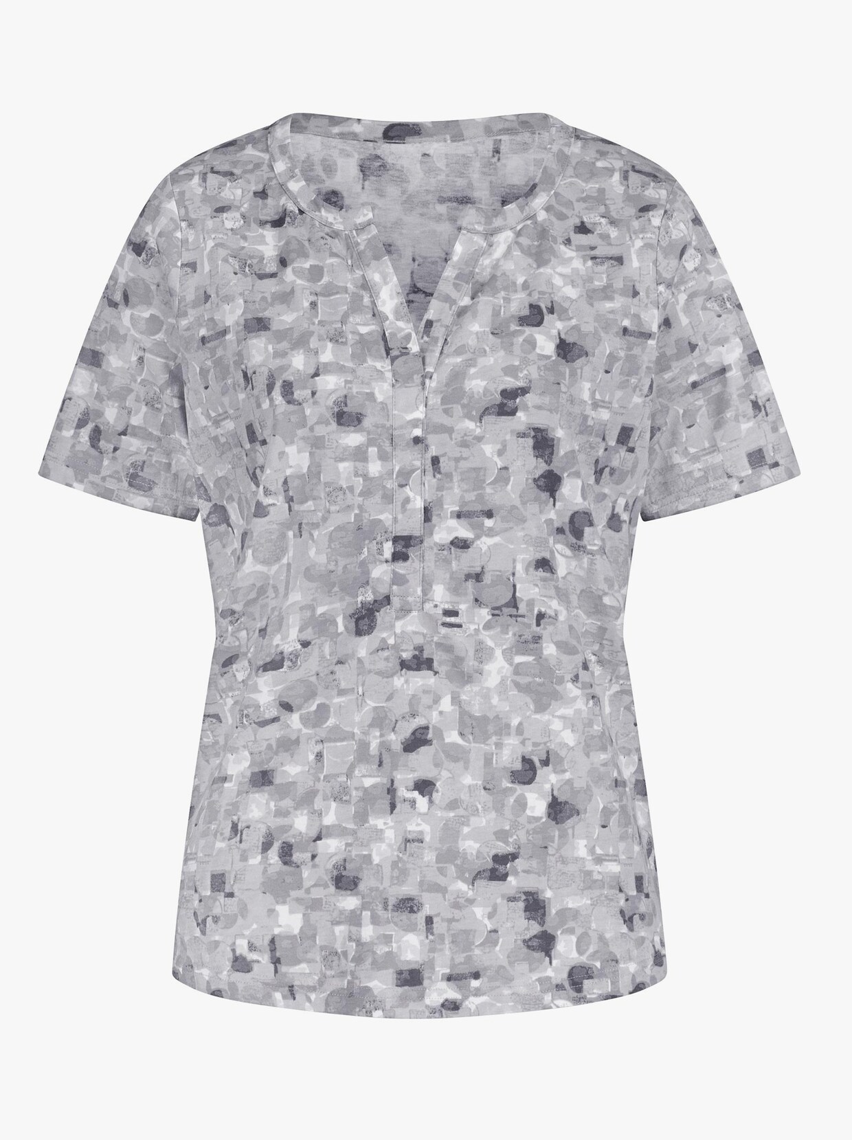 Shirt met korte mouwen - lichtgrijs/steengrijs bedrukt