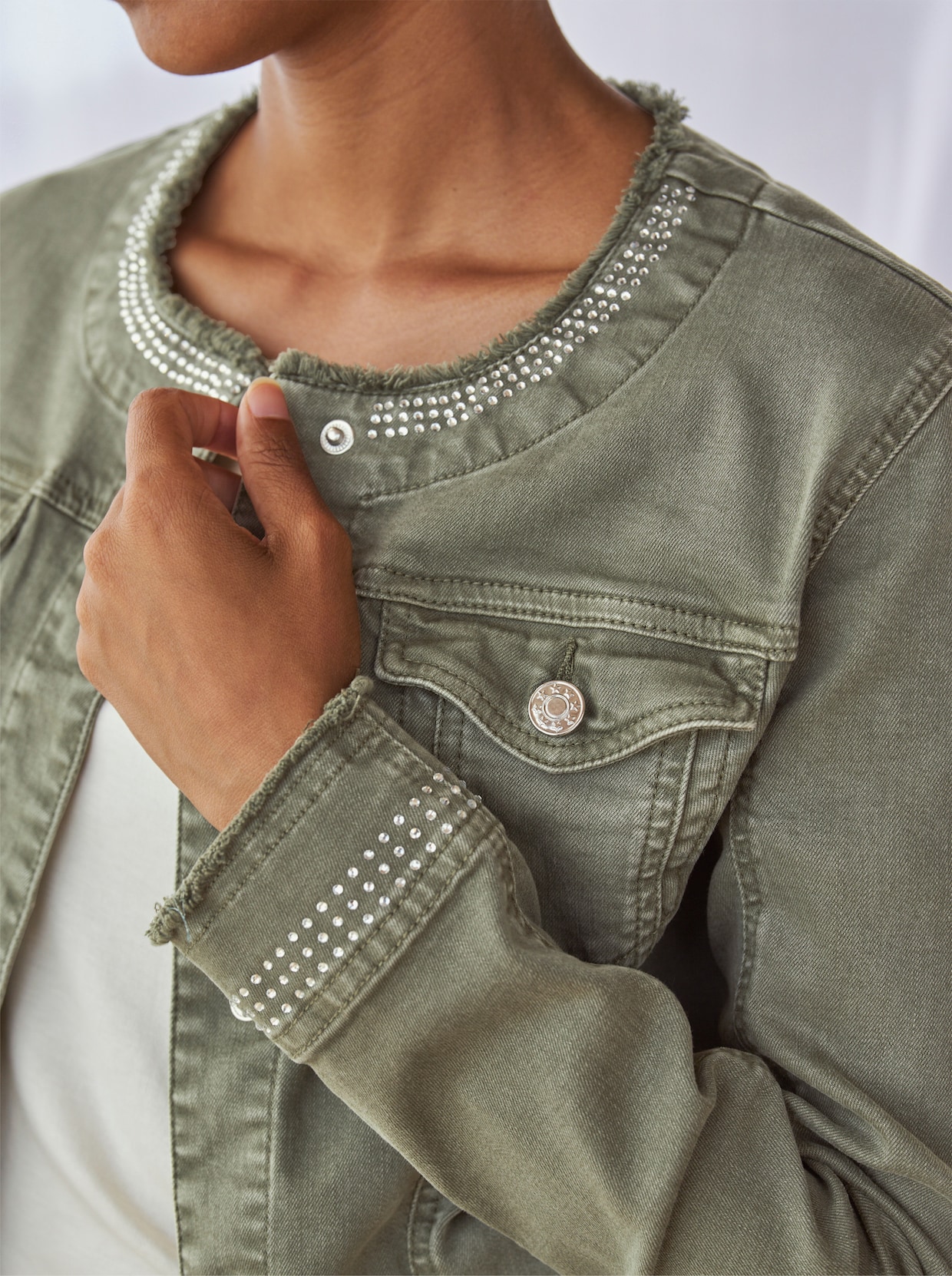 heine Jeansjack - kaki denim