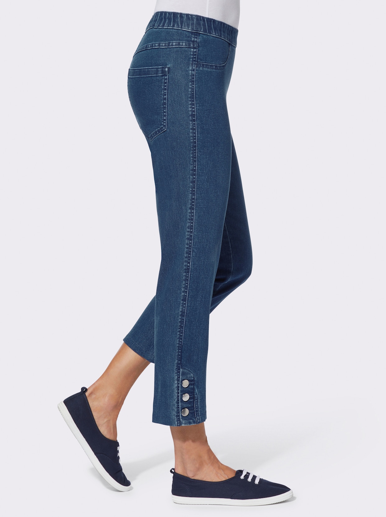 7/8-Jeans - blue-stone-washed