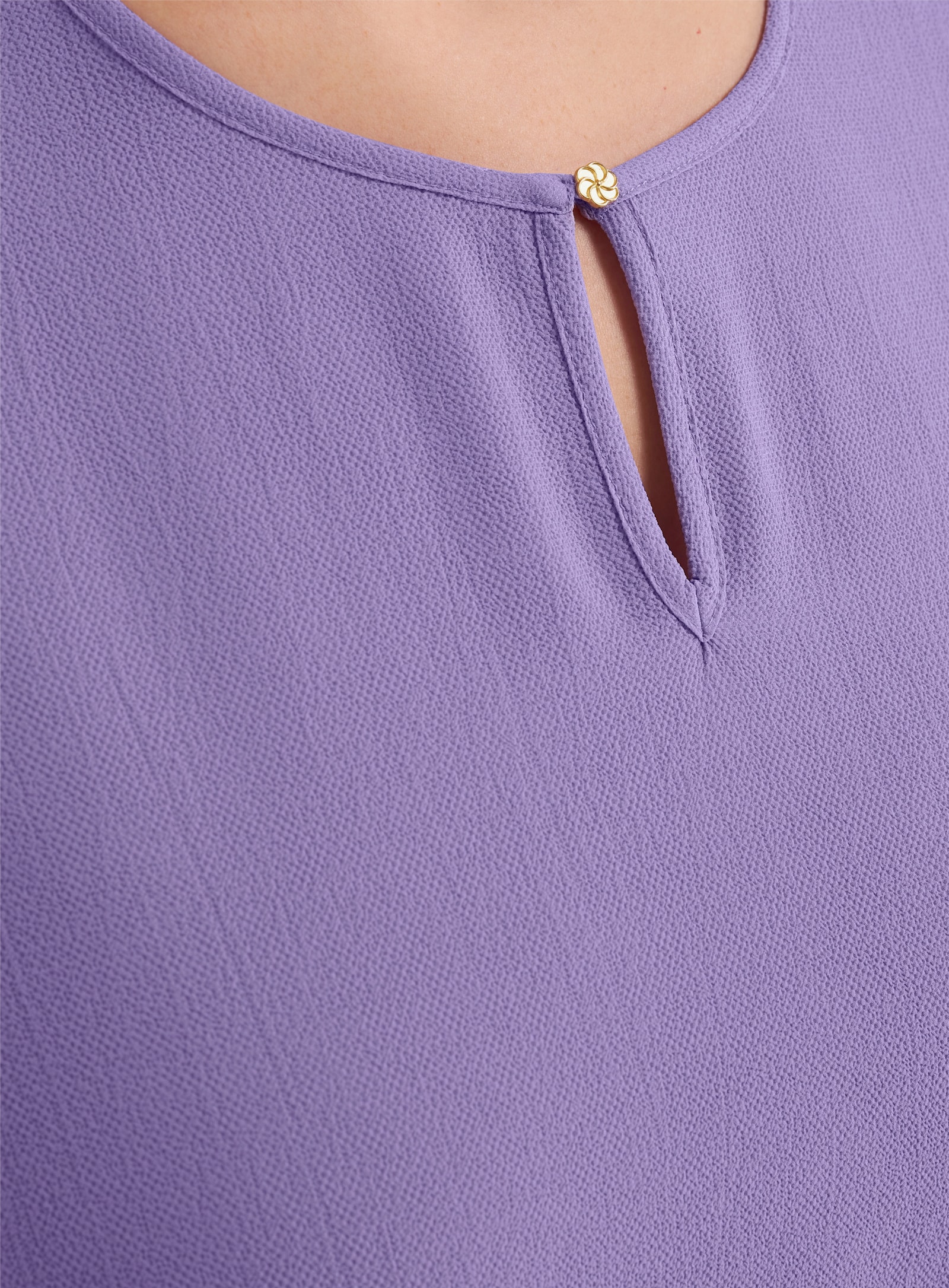 sheego Tunika mit Knopfverschluss - lavendel