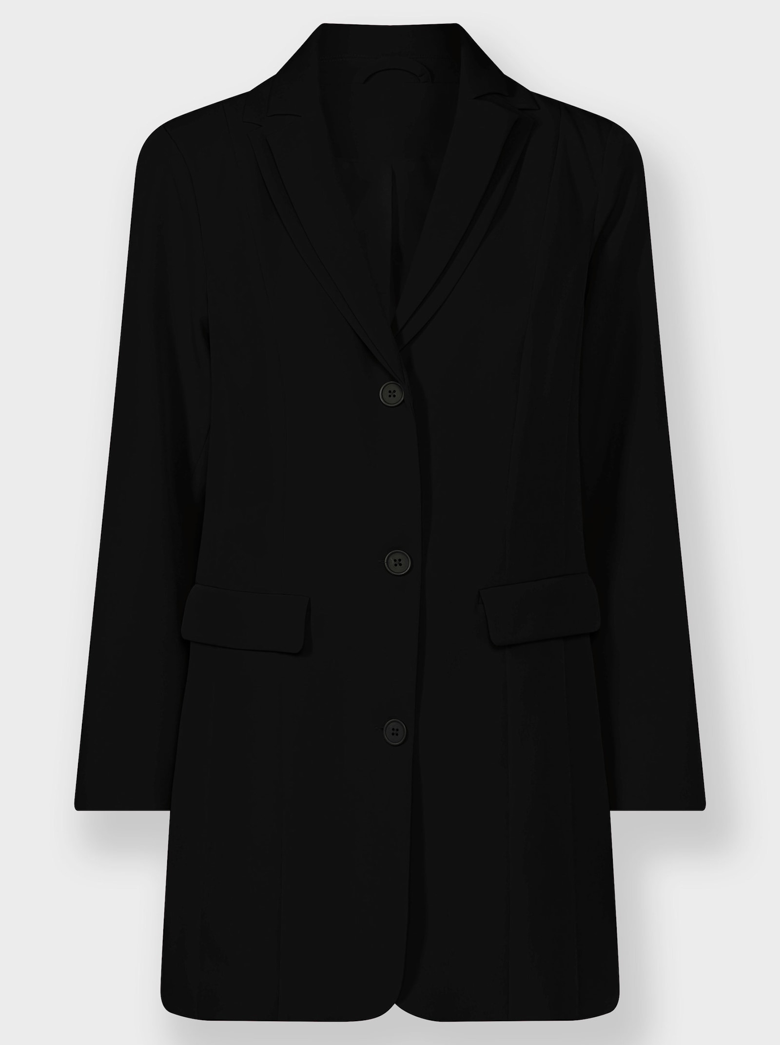 heine Longblazer mit doppeltem Revers - schwarz