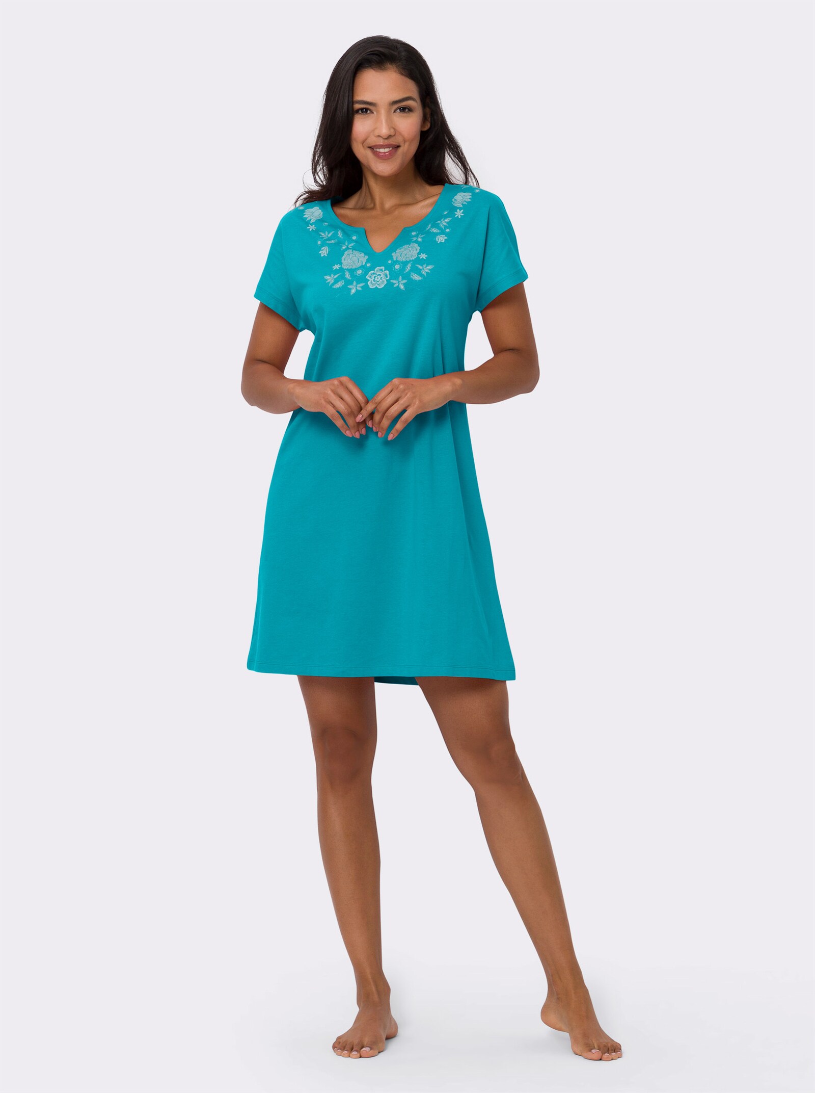 Sommerkleid in A-Linie - türkis