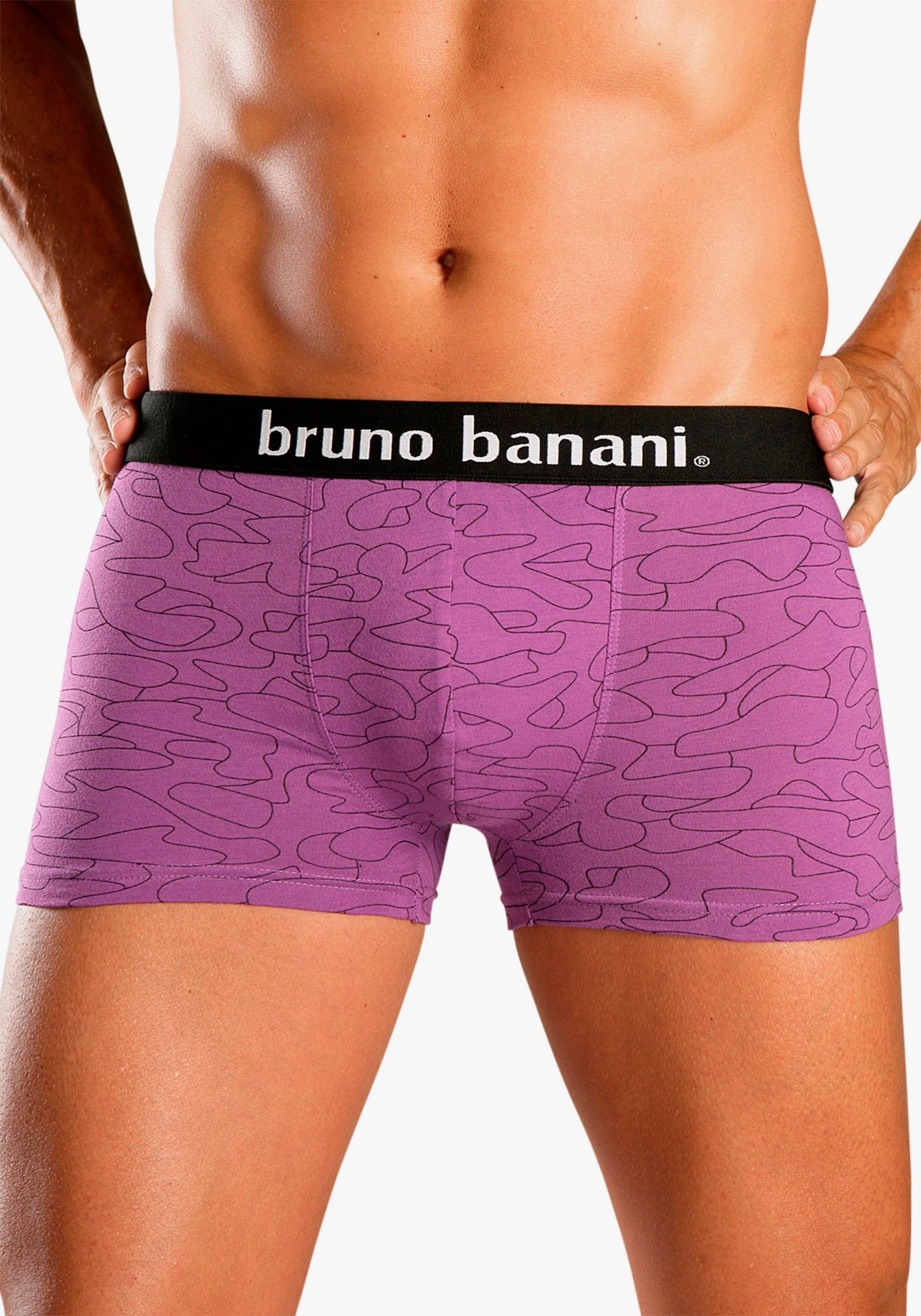 Bruno Banani Boxer - blauw bedrukt, oranje bedrukt, turquoise bedrukt, lila bedrukt