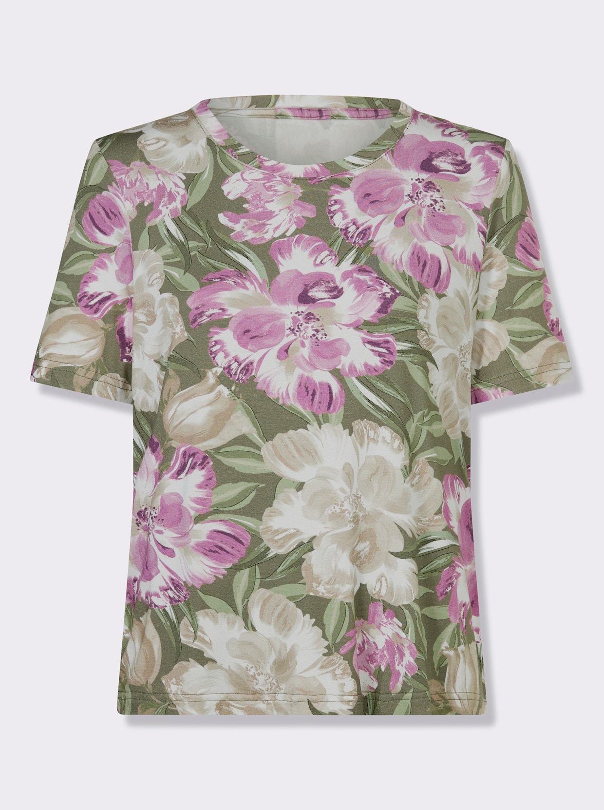 Print-Shirt - pistazie-orchidee-bedruckt