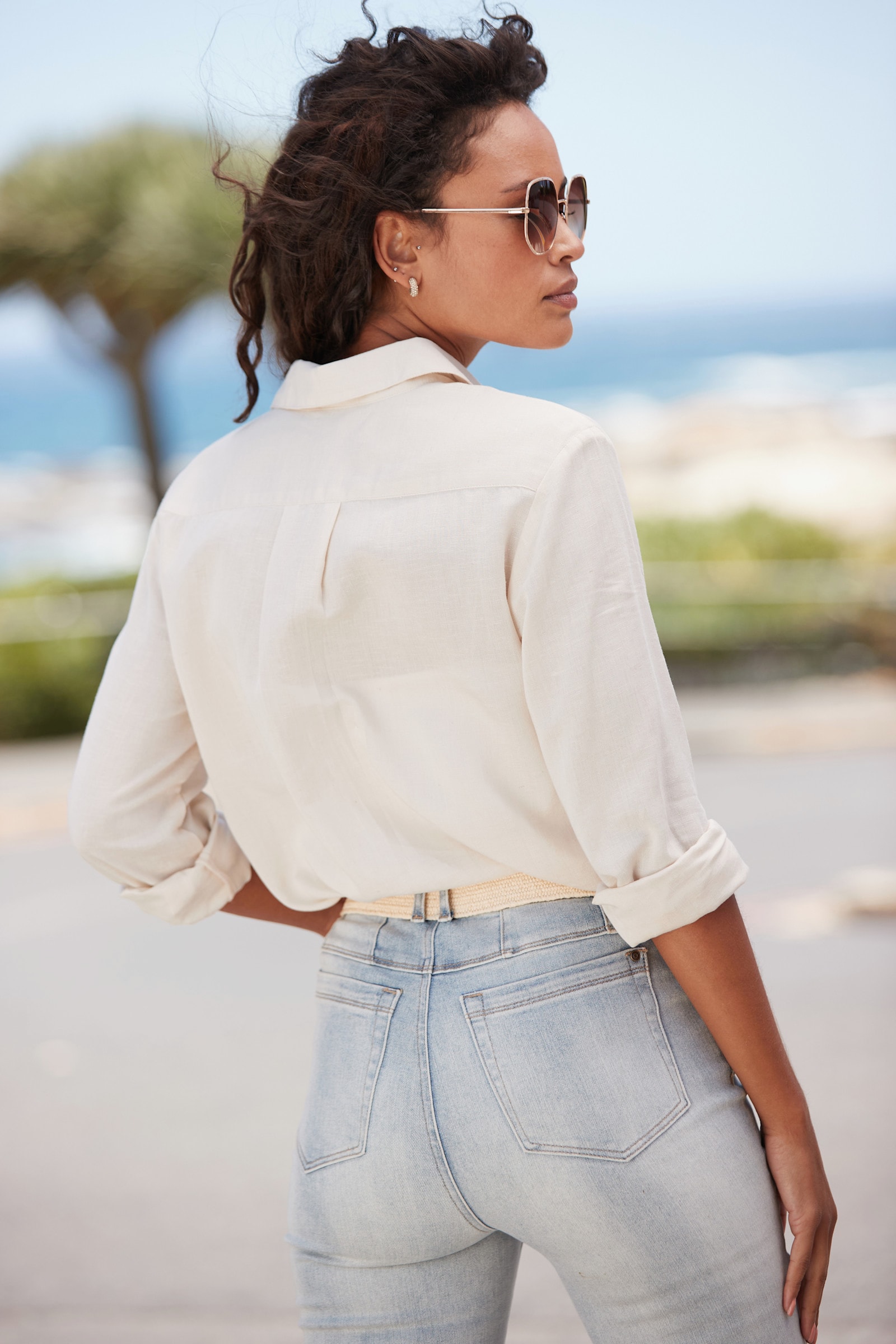 LASCANA Hemdbluse - natur