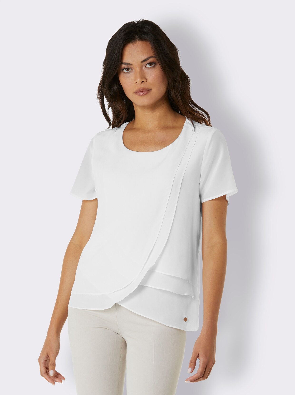 Creation L Premium Seiden-Bluse - ecru