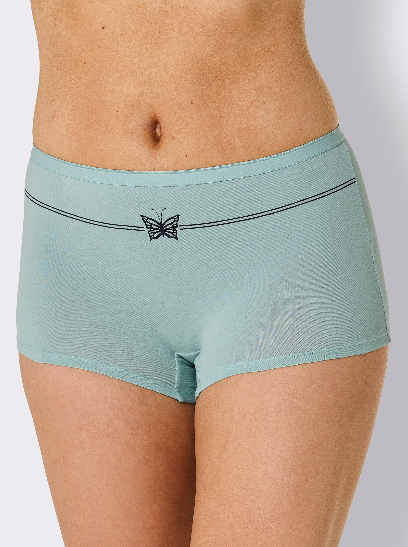 Panty - 2x weiß-marine + 1x mint-marine