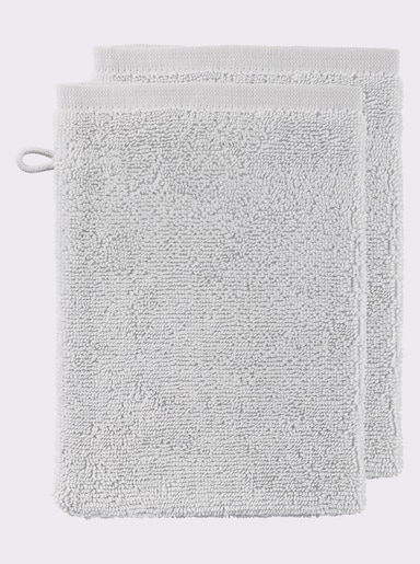 wäschepur Handdoek van zware gevolde badstof - lichtgrijs