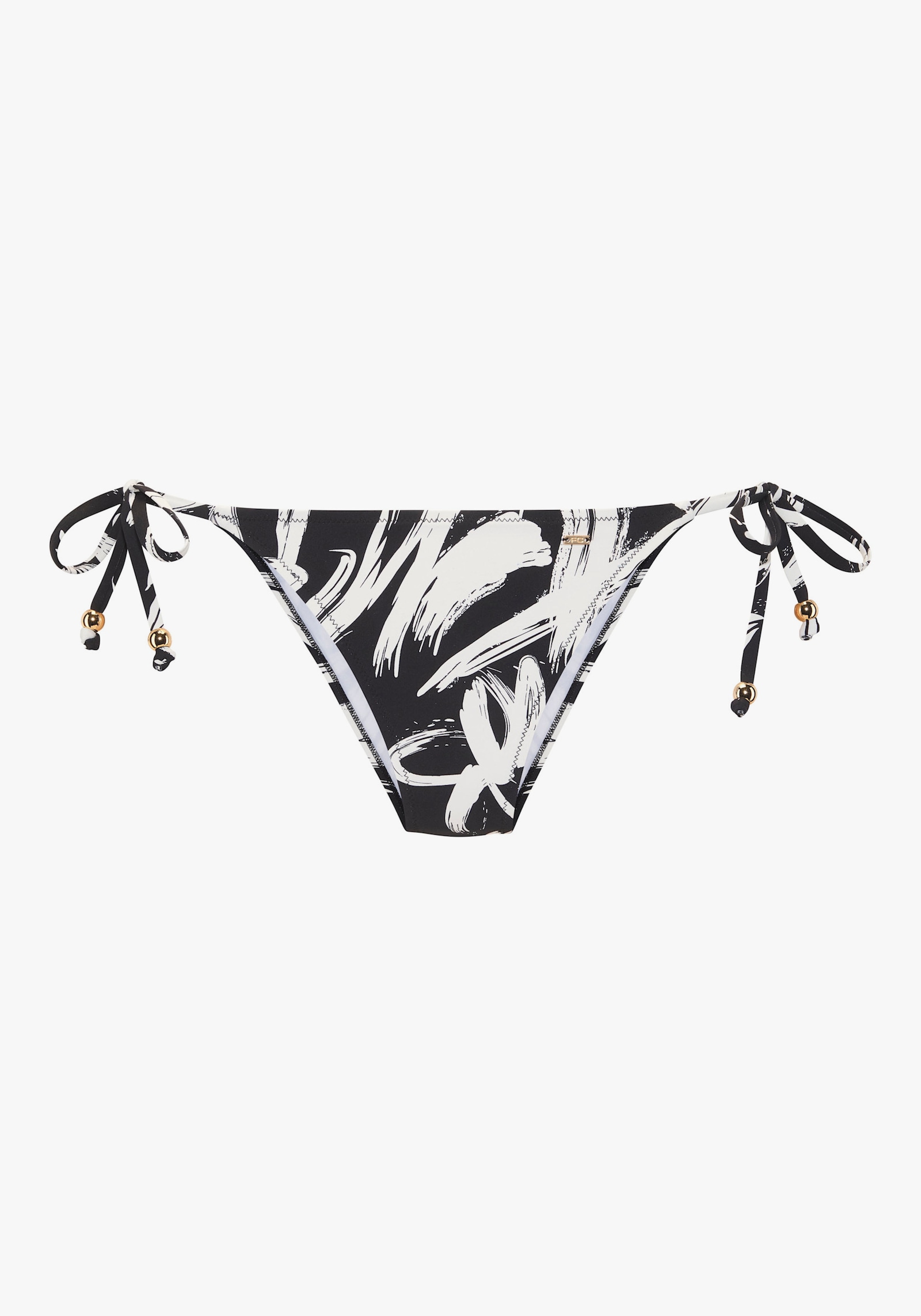 French Connection Triangel-Bikini - schwarz-creme bedruckt