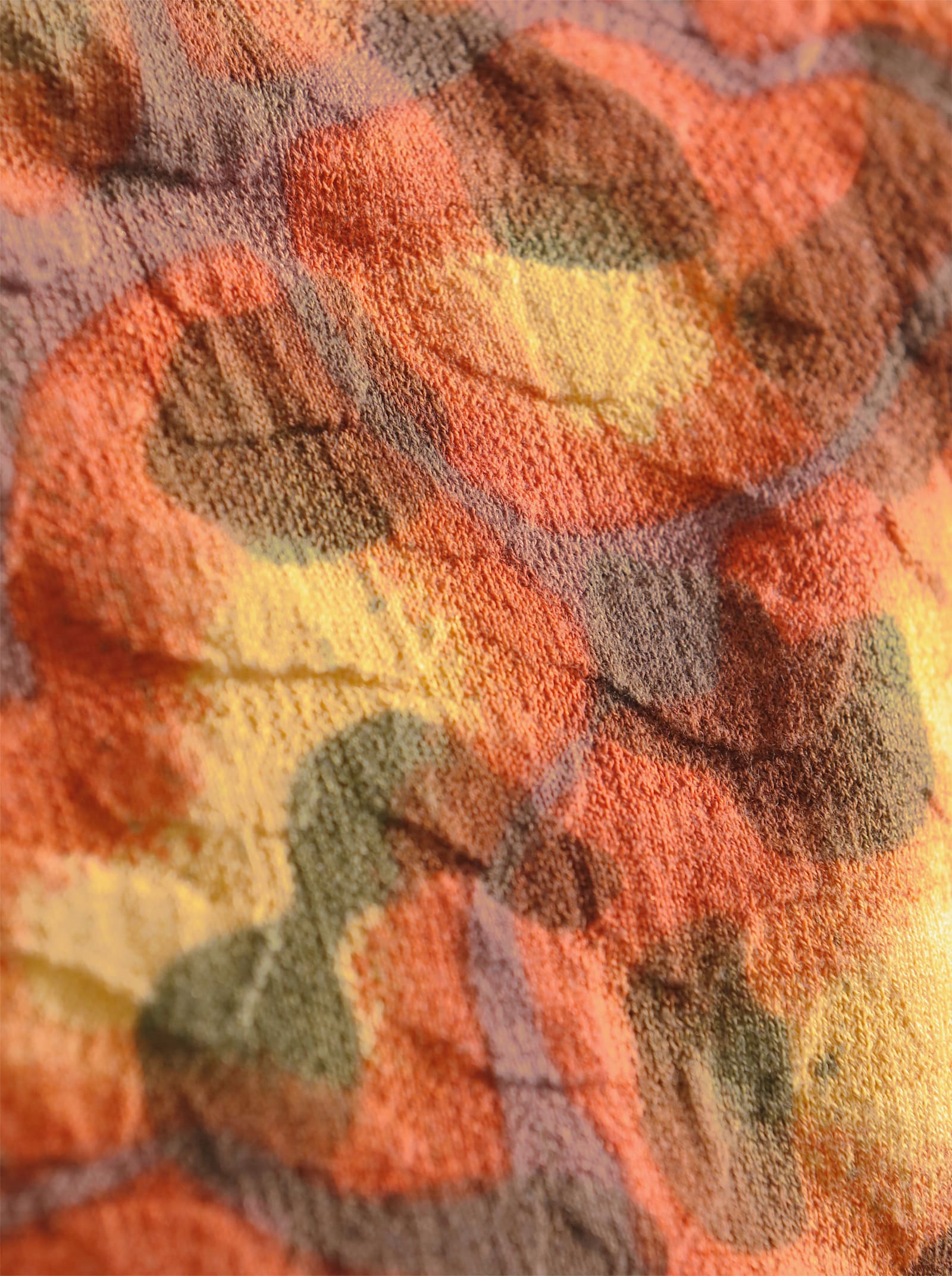 Jacquard-Pullover mit Ajour-Bordüre - khaki-gemustert