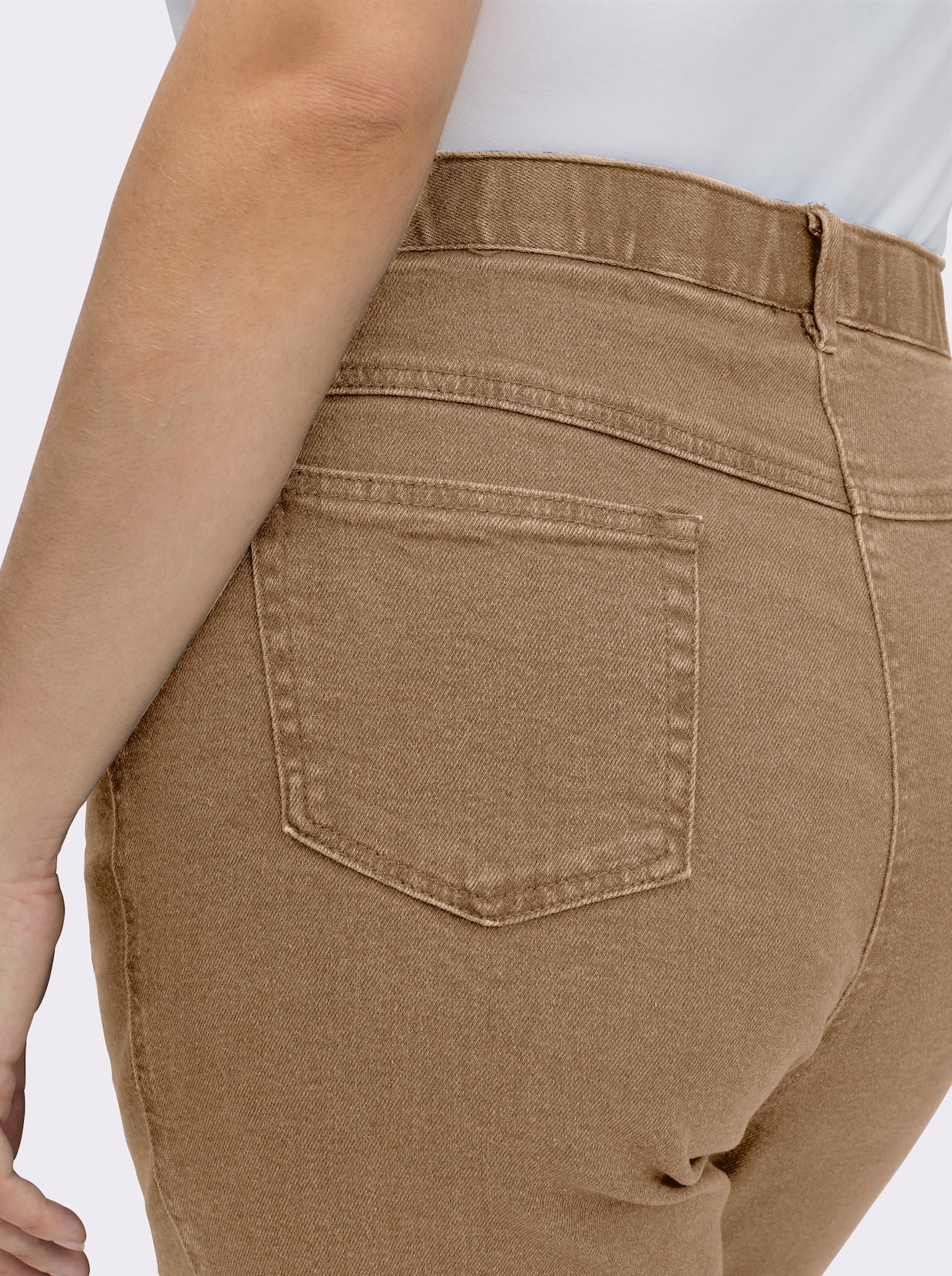 5-Pocket-Jeans gerade geschnitten - camel