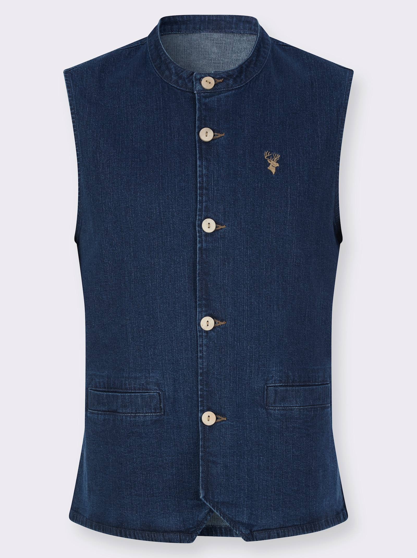 Folkloregilet met opstaande kraag - dark-blue