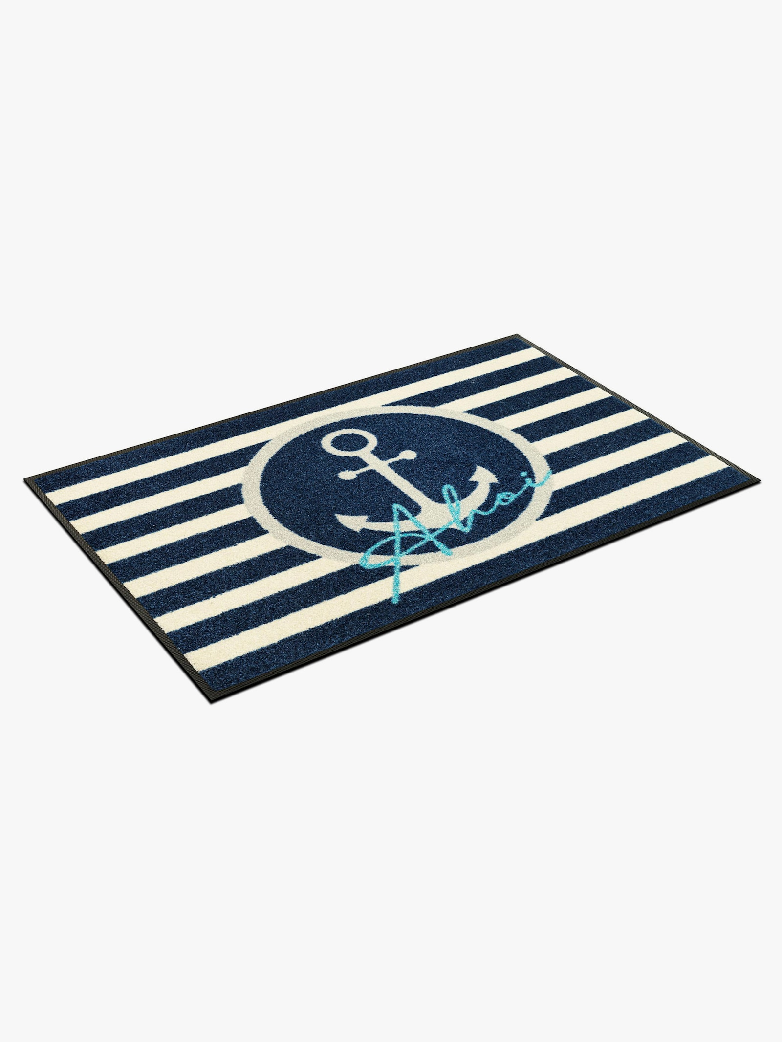 wash+dry by Kleen-Tex Fußmatte - blau-ecru