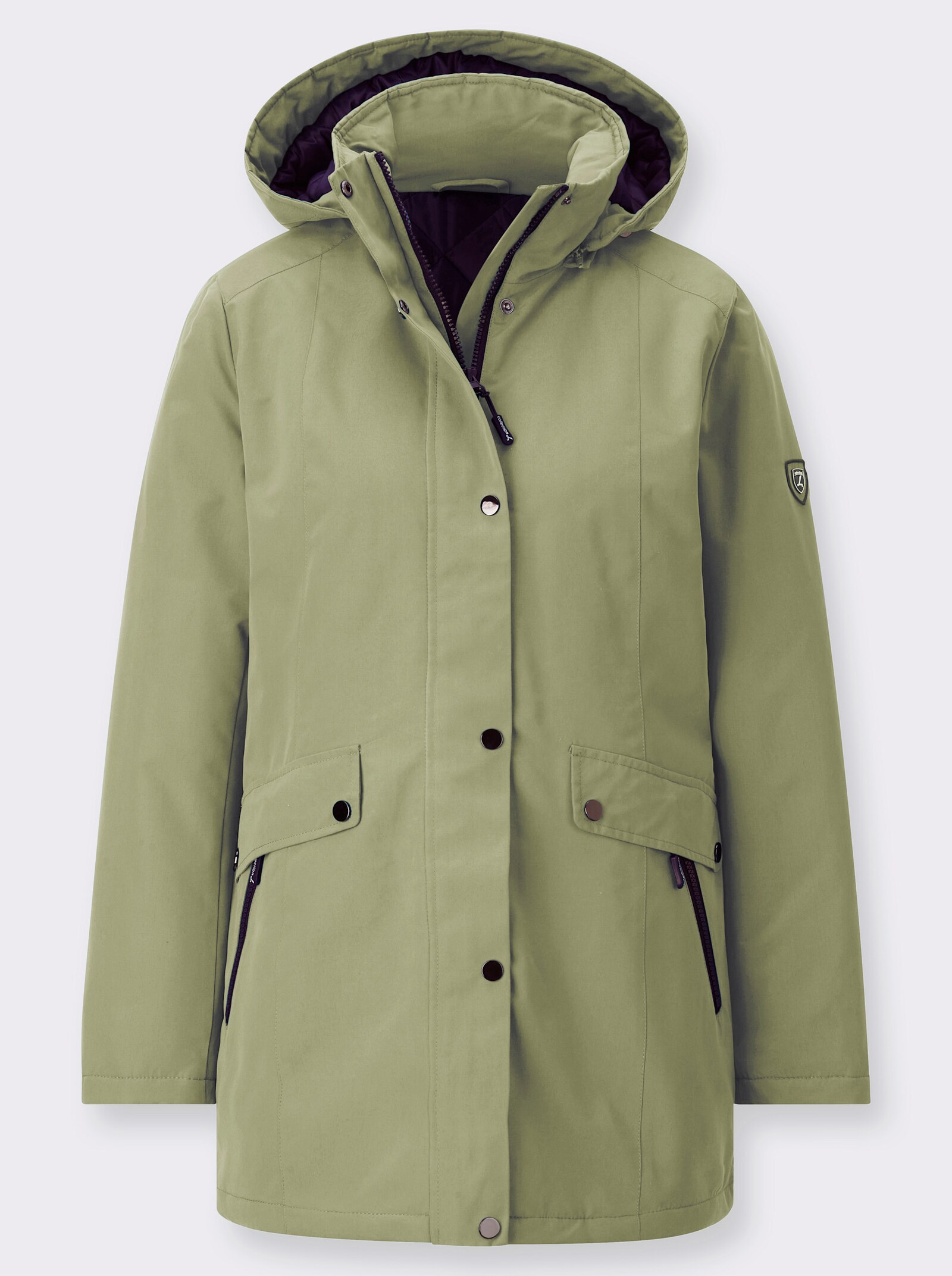 Outdoorjacke mit Stepp-Futter - schilf
