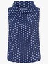 Shirttop - nachtblau-weiß-getupft