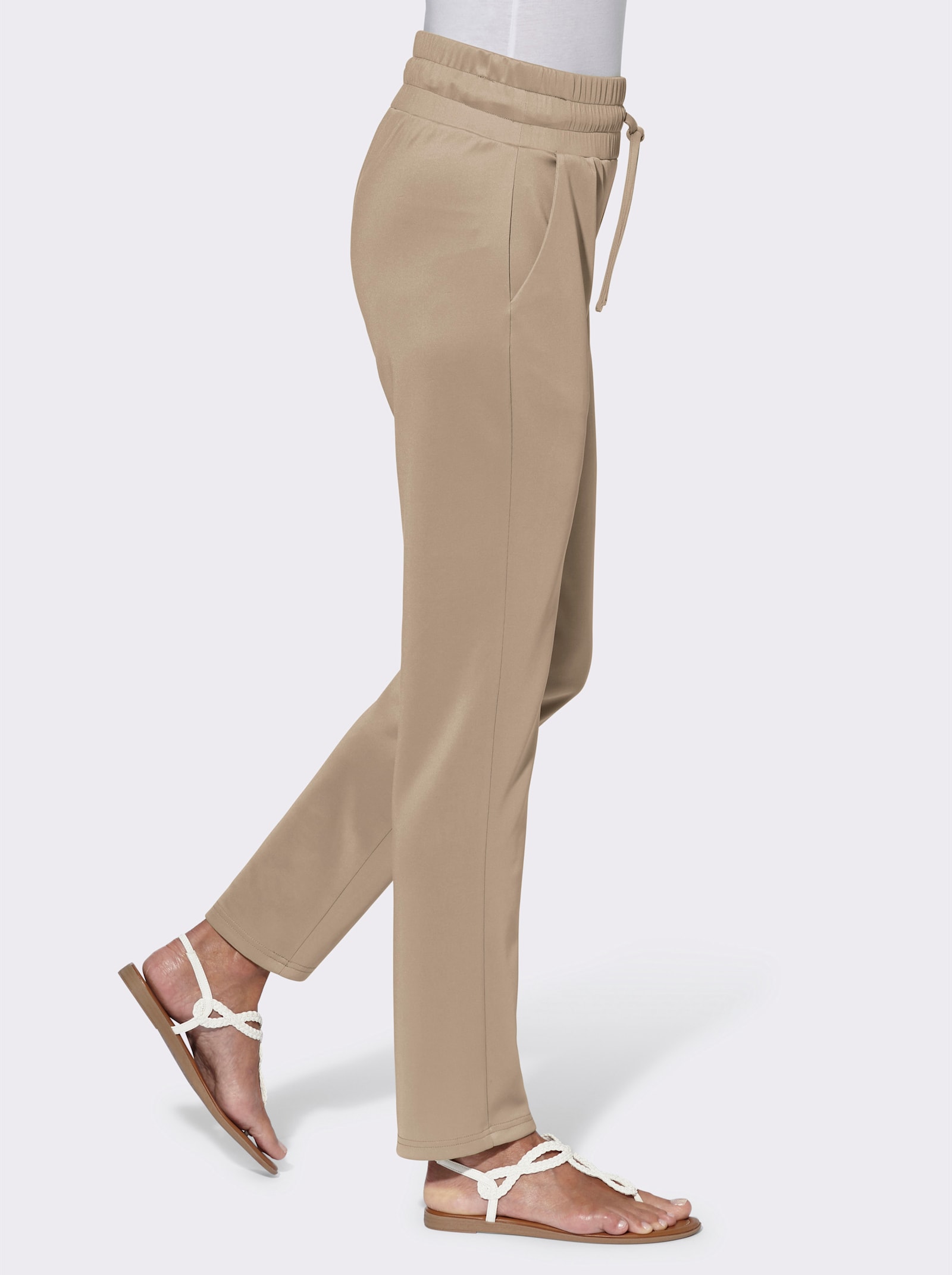 Schlupfhose in Stretch-Qualität - beige