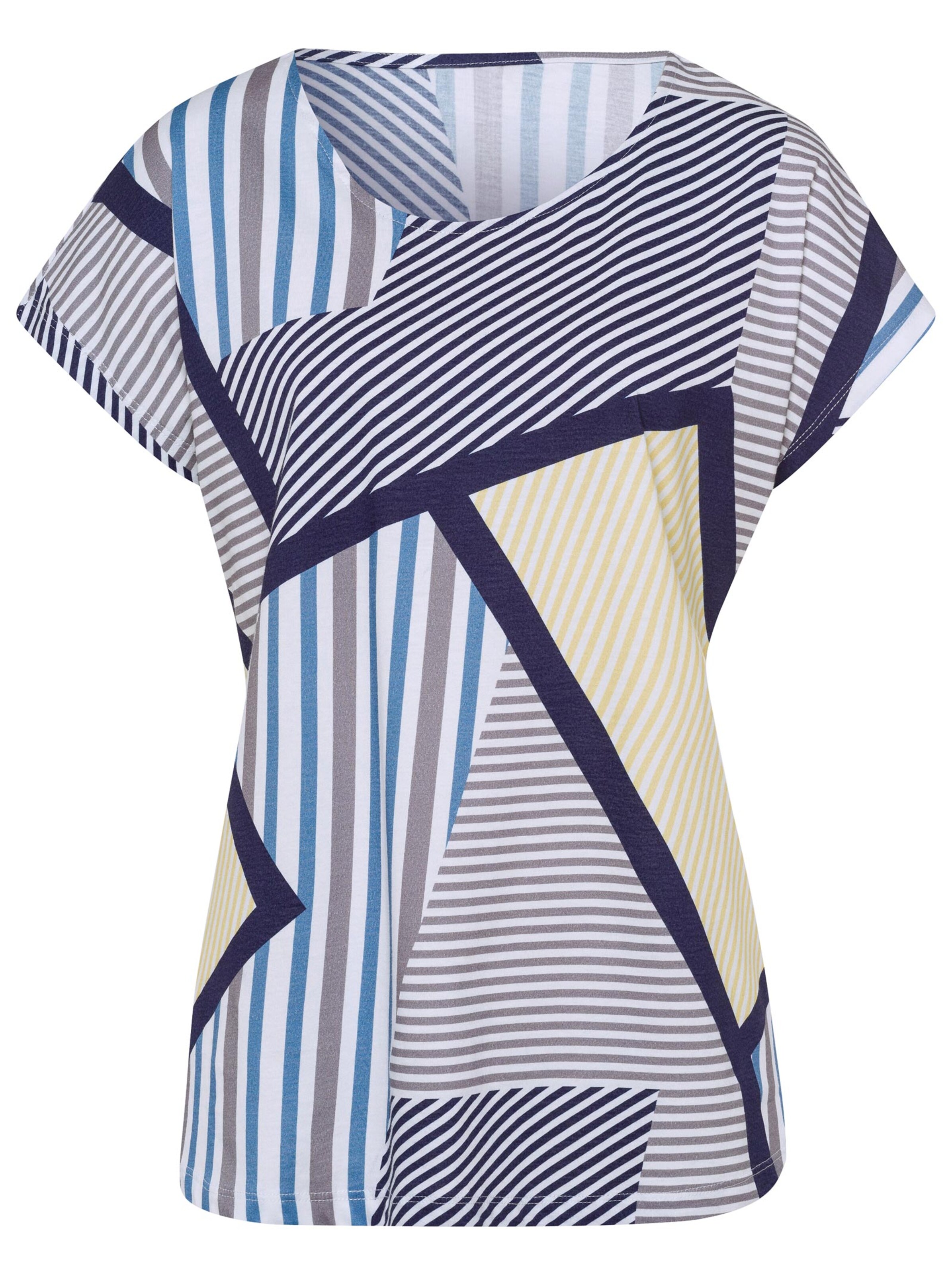 Shirt - nachtblau-zitrone-bedruckt