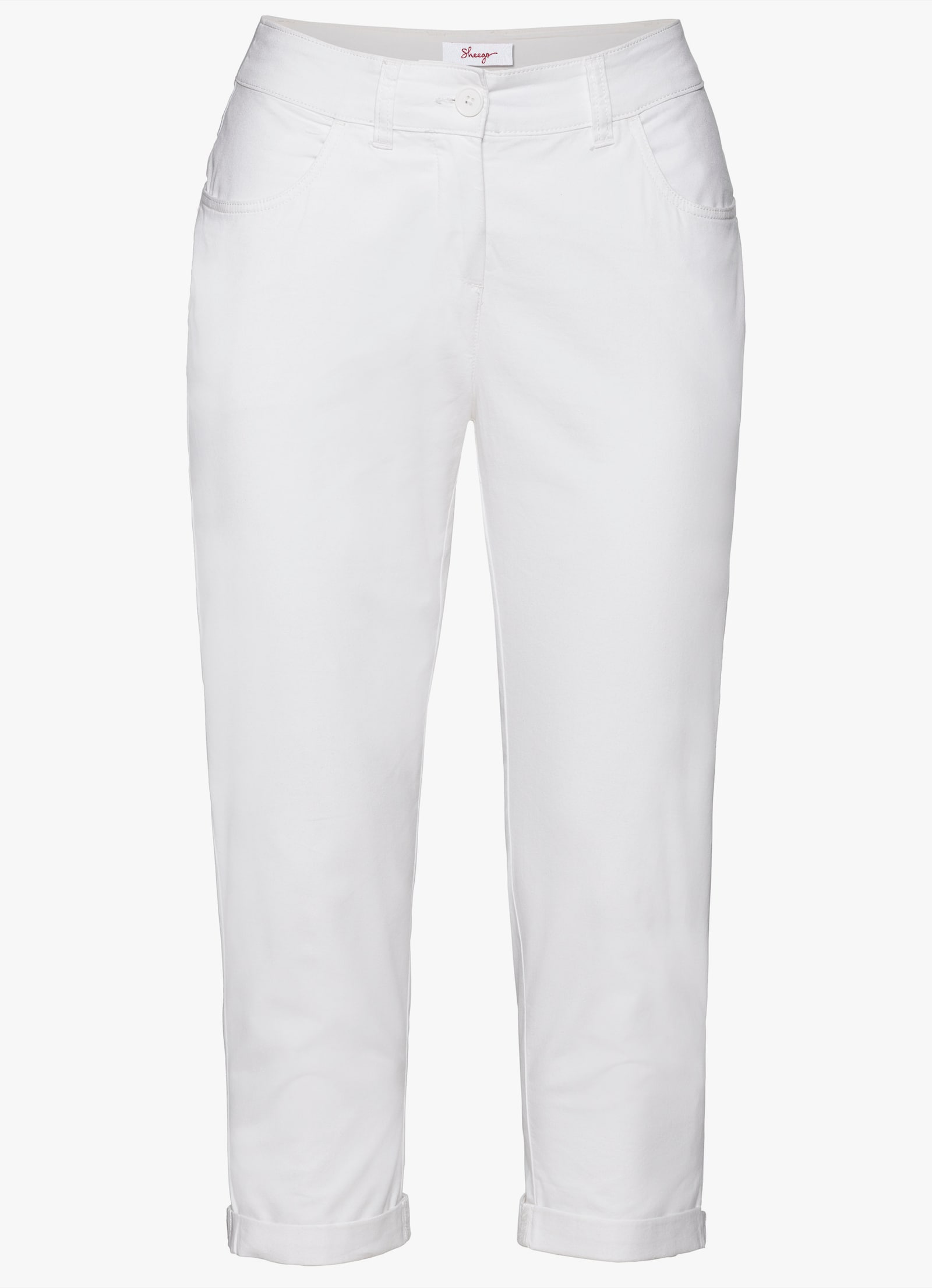 sheego 7/8-Hose in schmaler Form - weiß