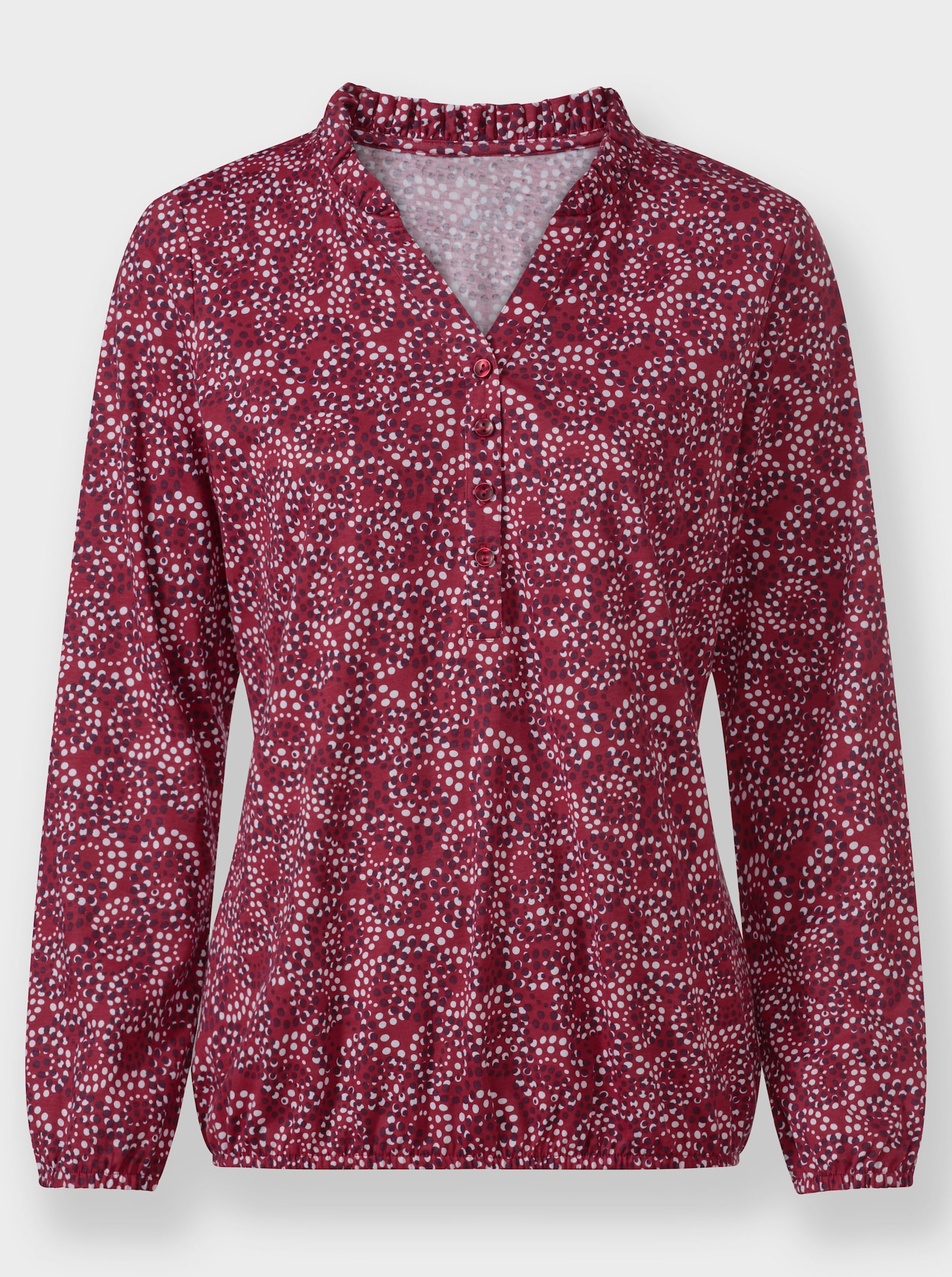 Print-Shirt mit elastischen Abschlüssen - kirsche-bedruckt