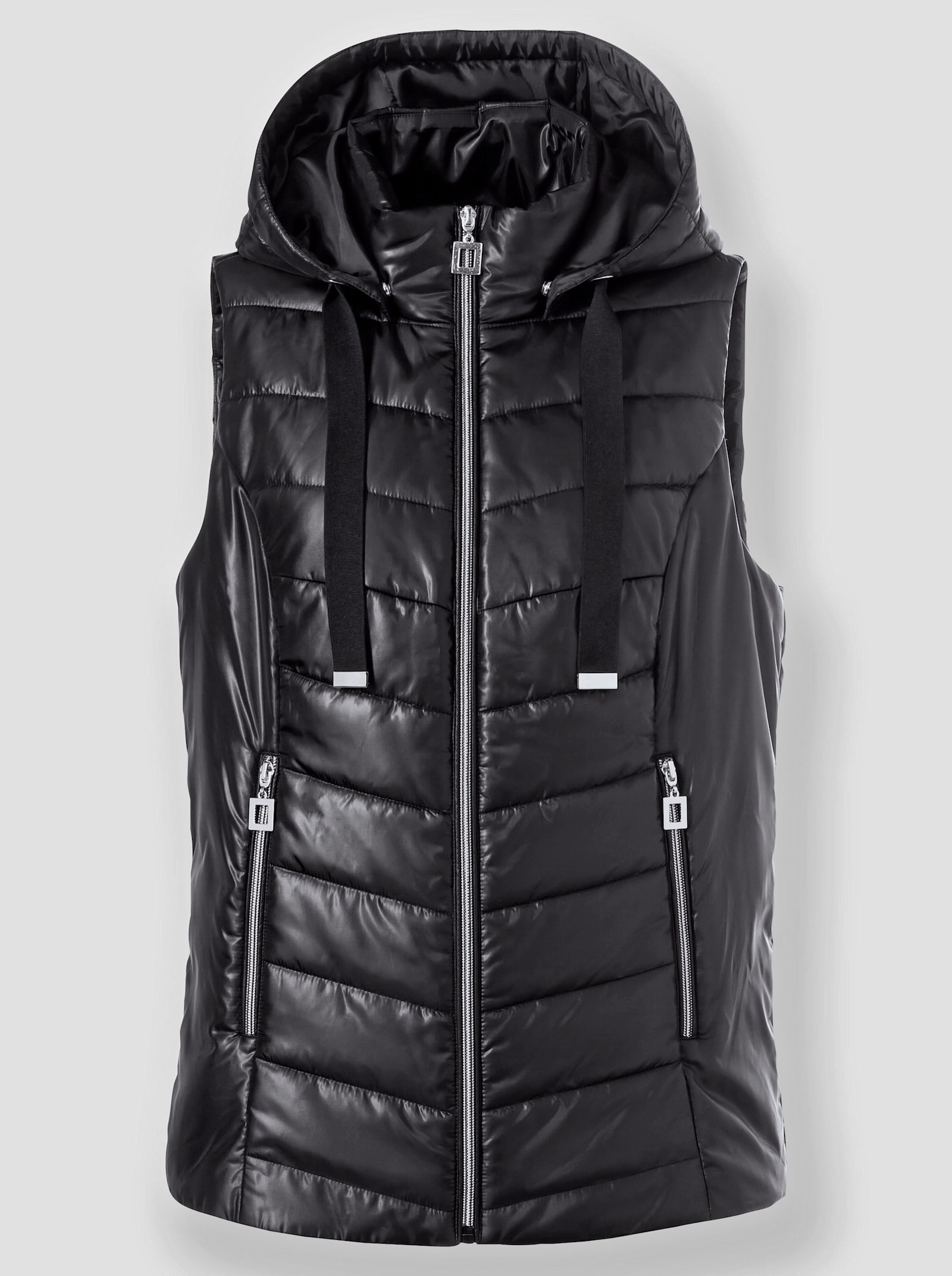 heine Steppweste mit abnehmbarer Kapuze - schwarz