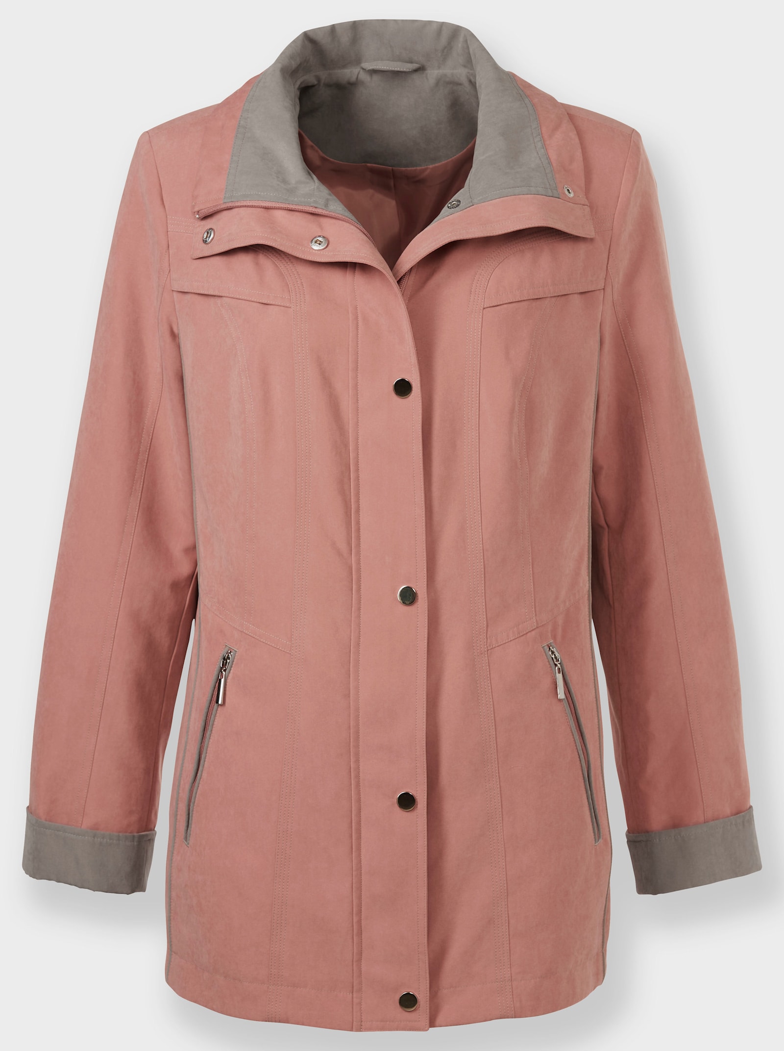 Jack van microgaren met blinde ritssluiting - rozenhout