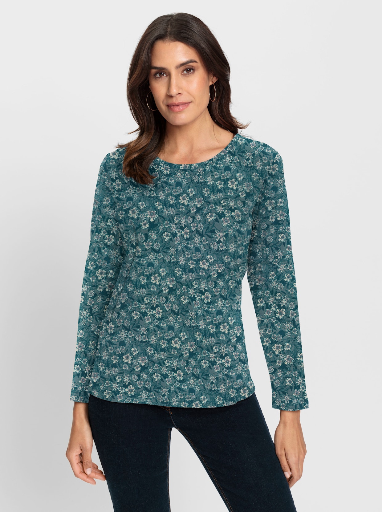 Print-Shirt - jade-bedruckt