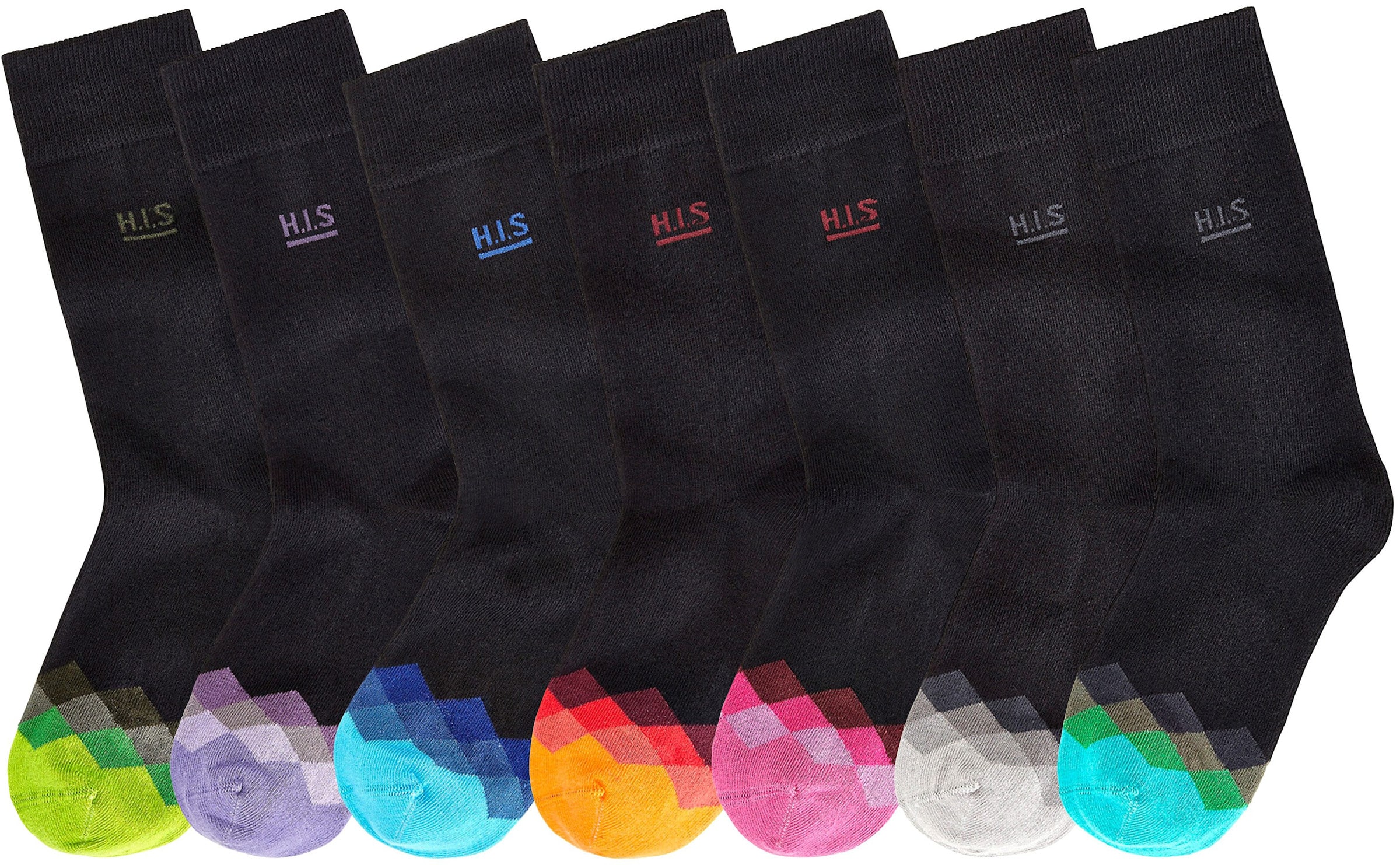EM Quali günstig Kaufen-Socken in schwarz von H.I.S. Socken in schwarz von H.I.S <![CDATA[Top-modische Freizeitsocke von HIS in pflegeleichter Markenqualität. Die strapazierfähige Drei-Faser-Mischung ist bequem, anschmiegsam und hautfreundlich. Der hohe Anteil an feiner, weich