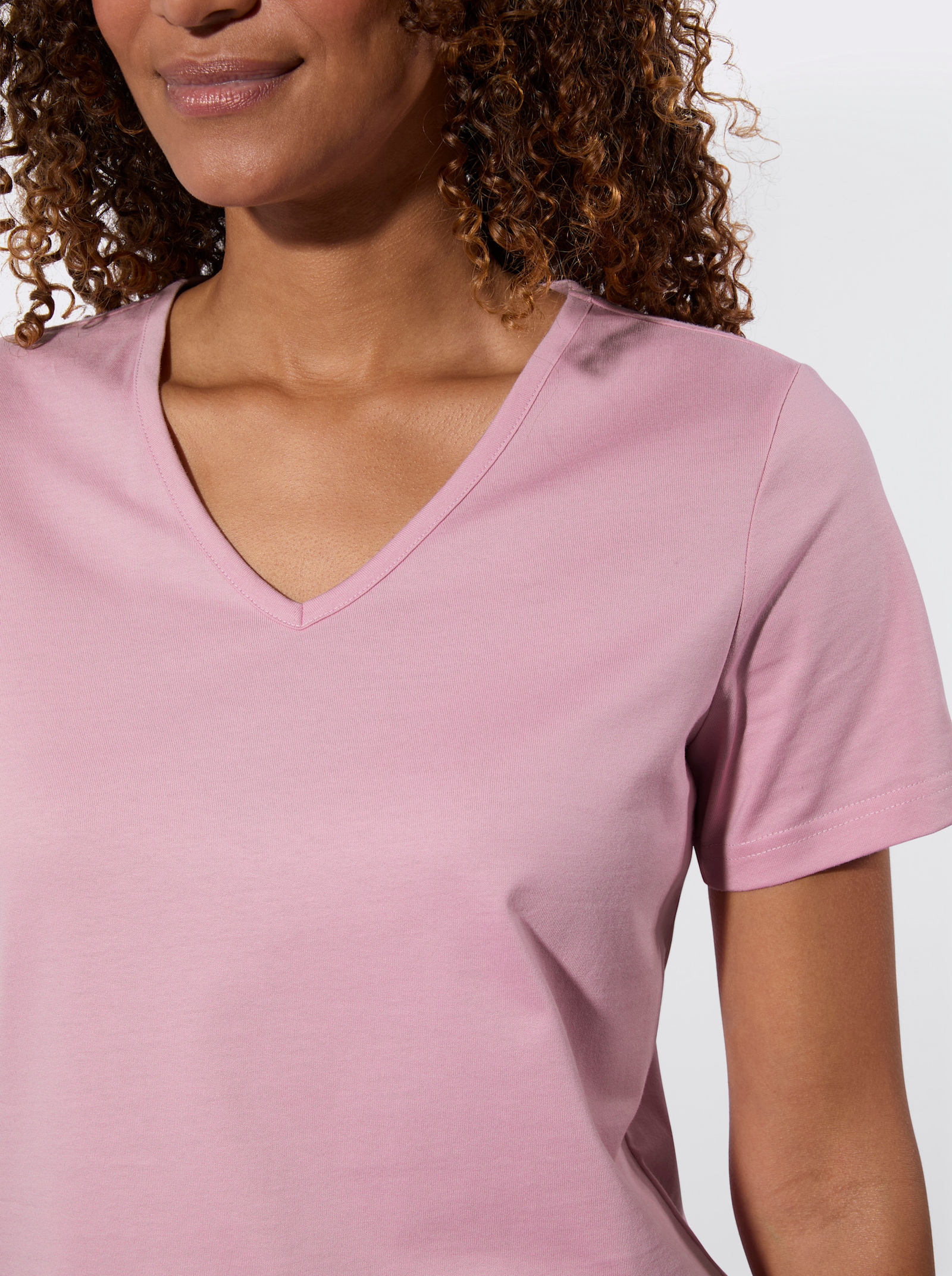 Tričko s krátkým rukávem v balení po 2 ks - růžová + ecru