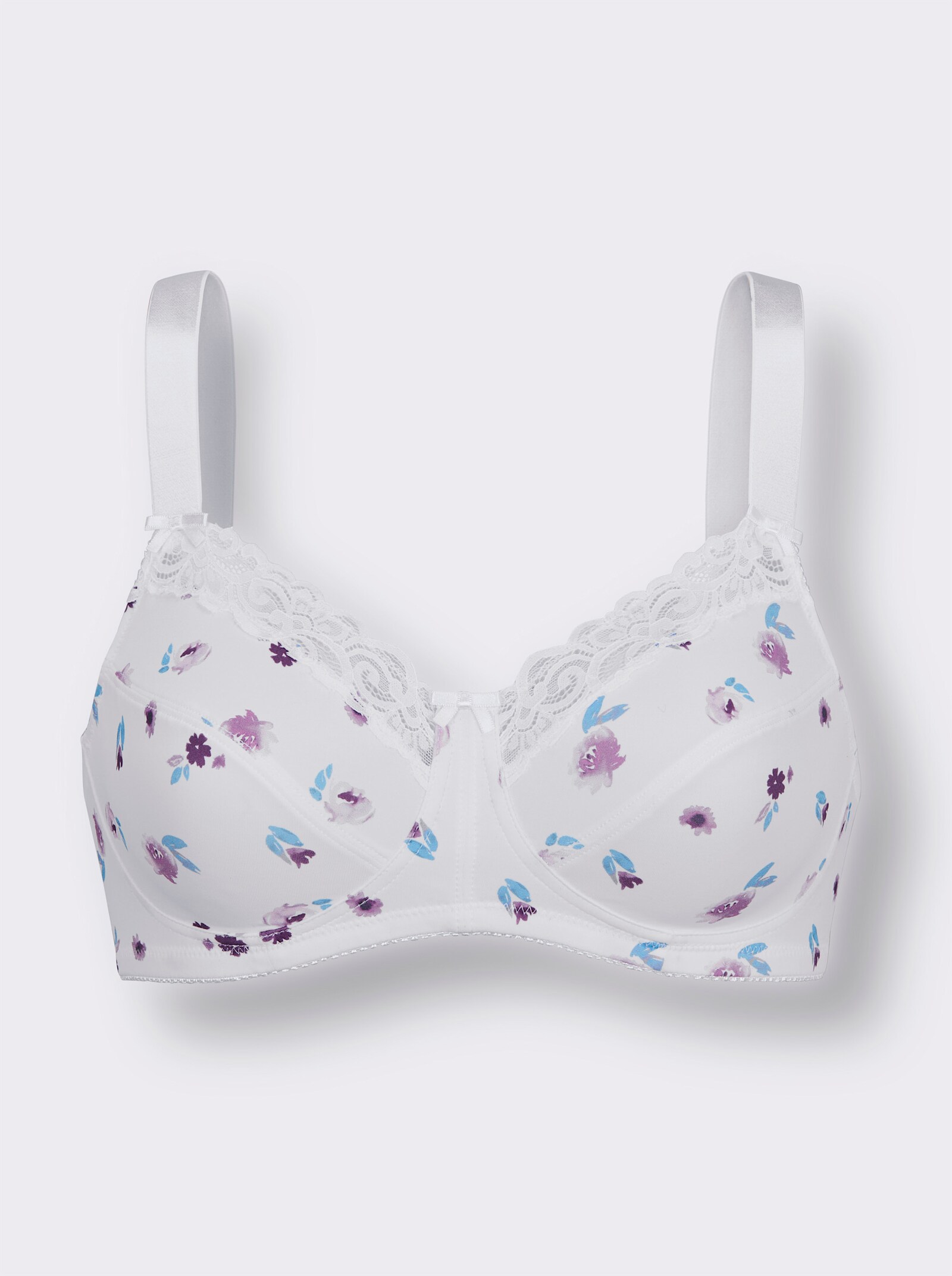 wäschepur BH ohne Bügel - weiß-bedruckt